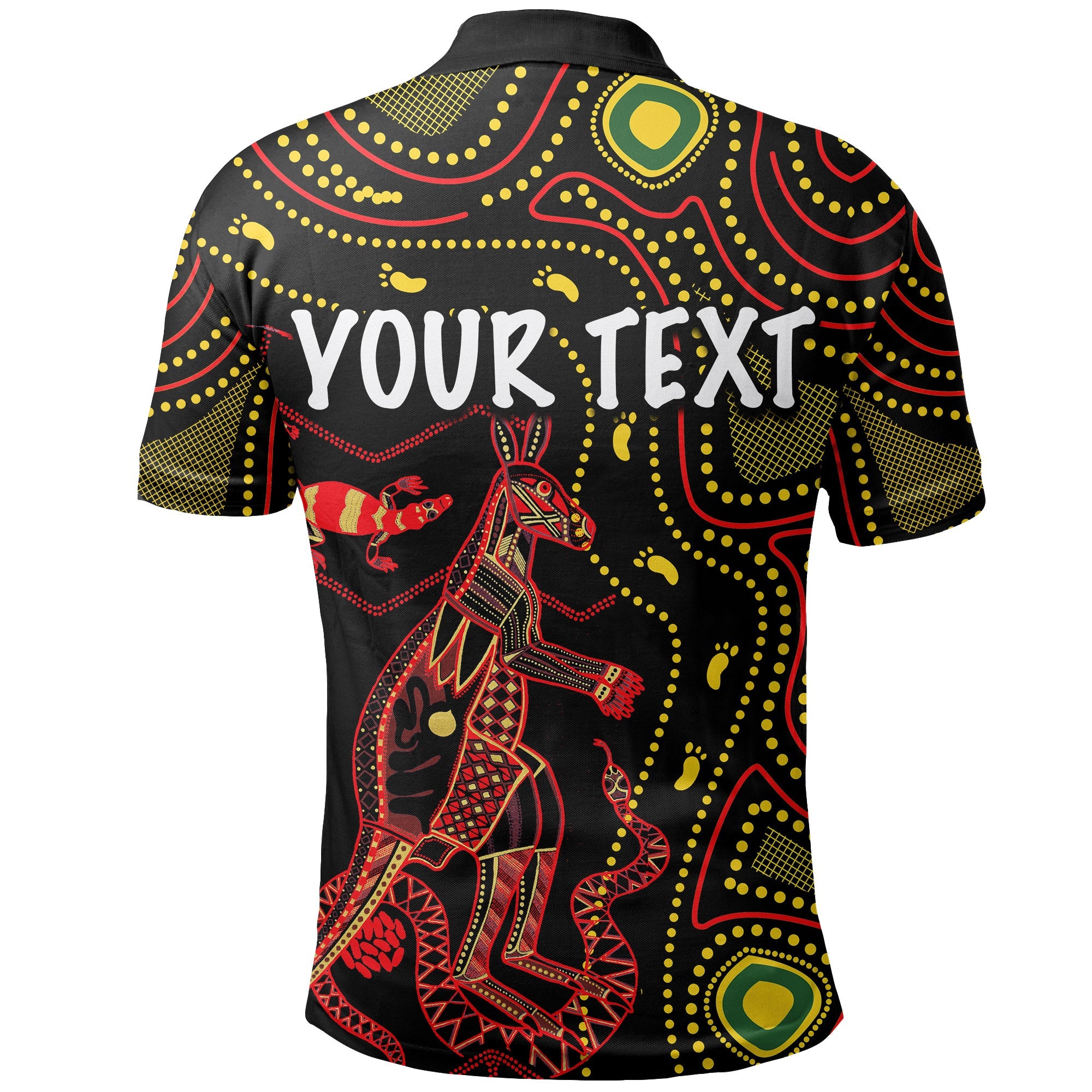 custom-personalised-aboriginal-polo-shirt-animal-australia