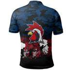 (Custom Personalised) NRL Anzac Day Polo Shirt Roosters Army Style LT6