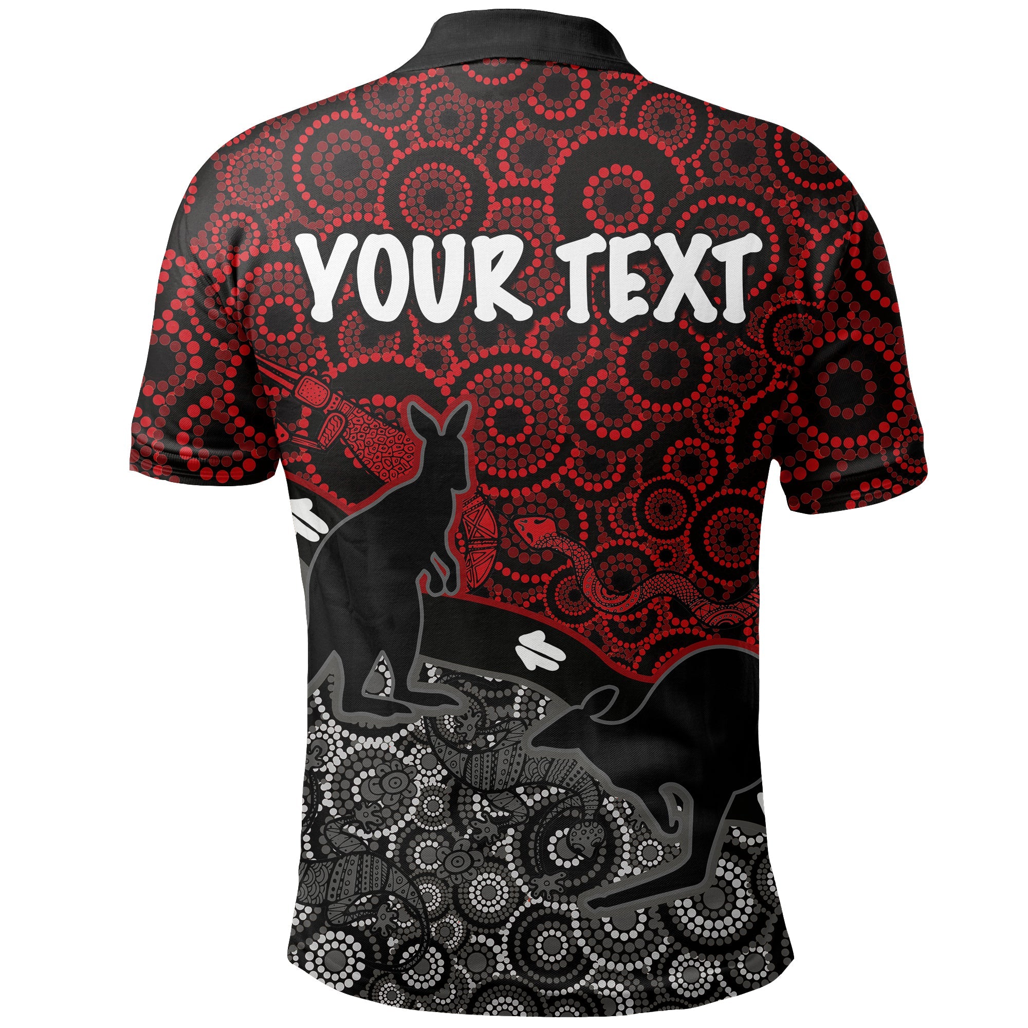 custom-personalised-aboriginal-circles-polo-shirt-animals