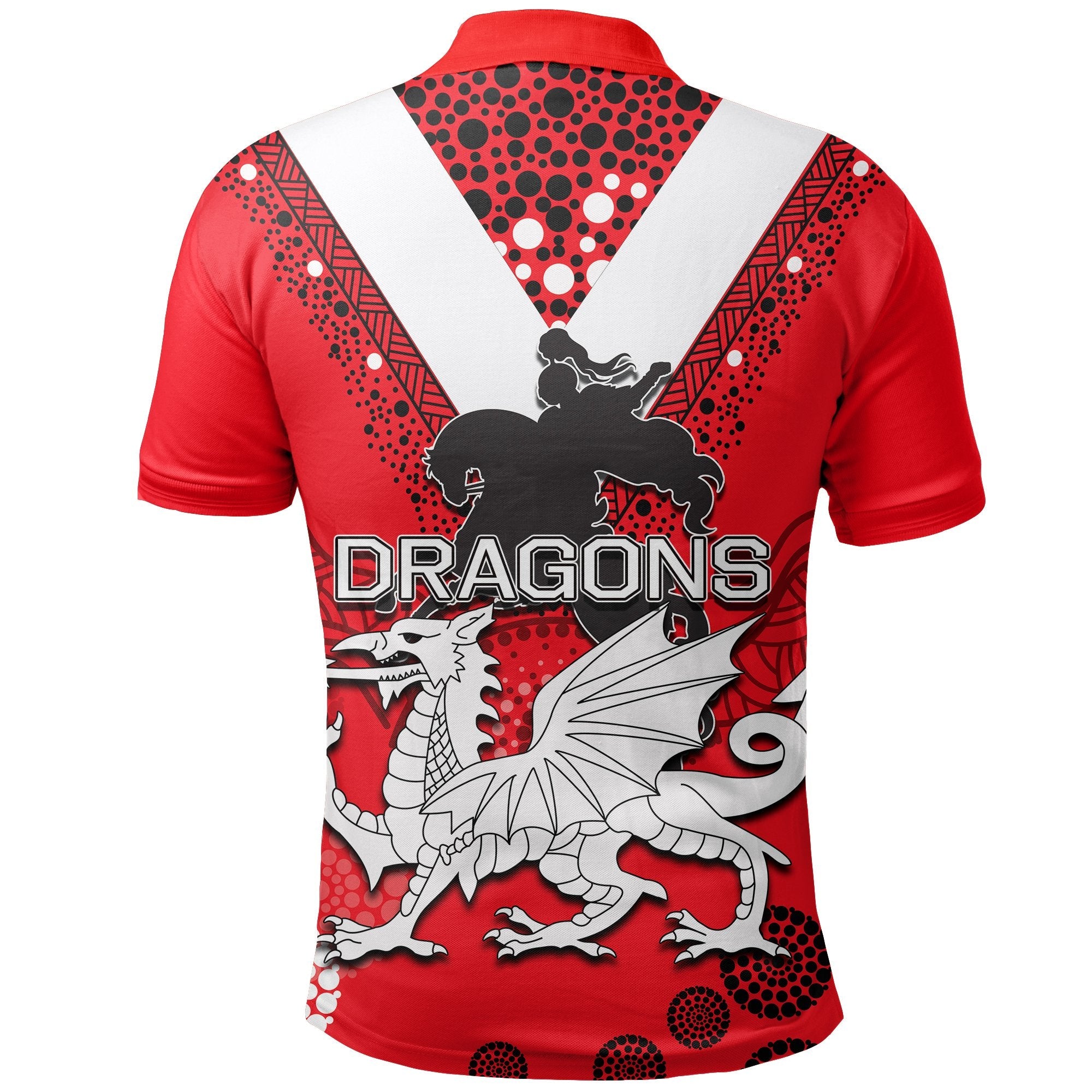custom-personalisedst-george-polo-shirt-aboriginal-red