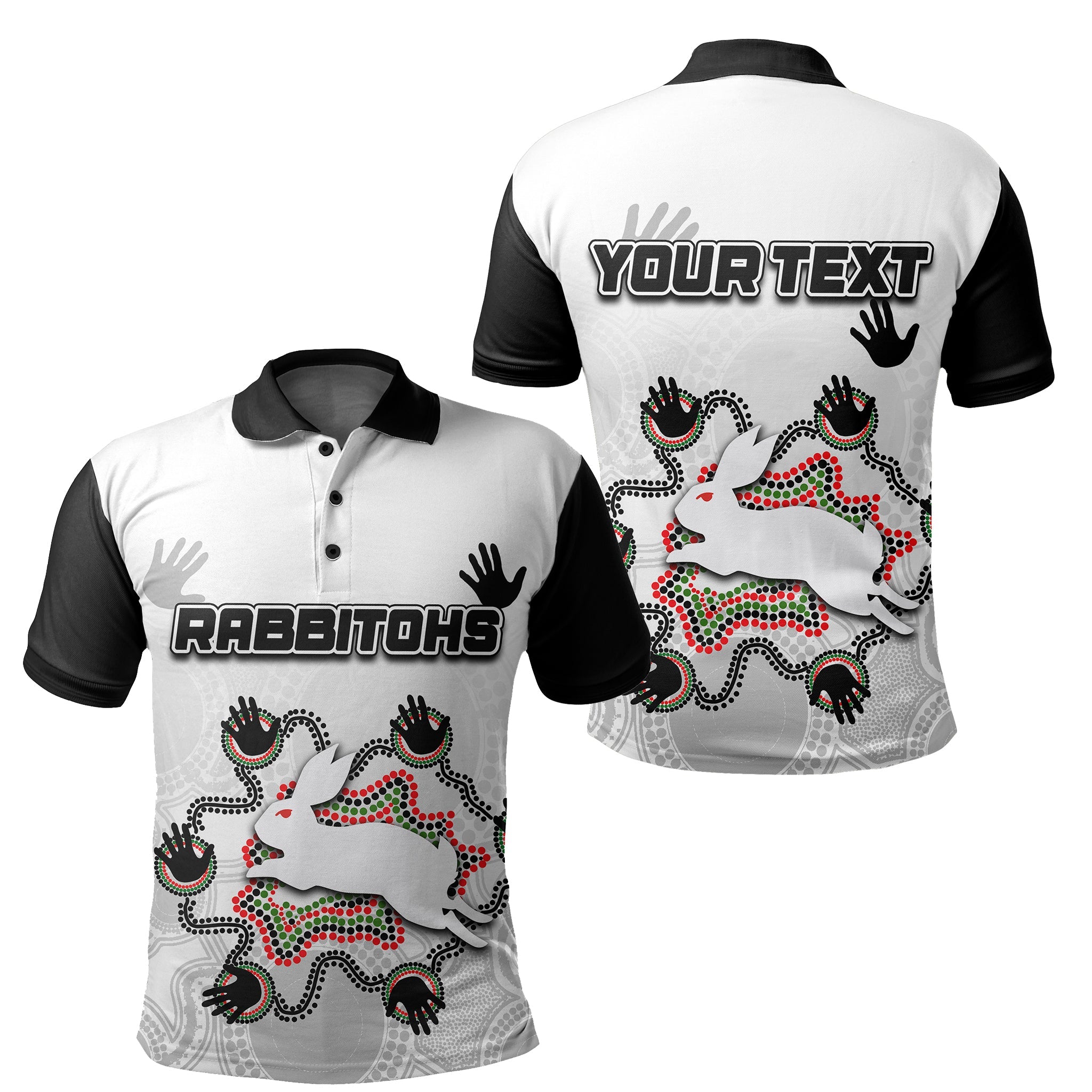 custom-personalised-south-sydney-rabbitohs-polo-shirt-aboriginal-hand