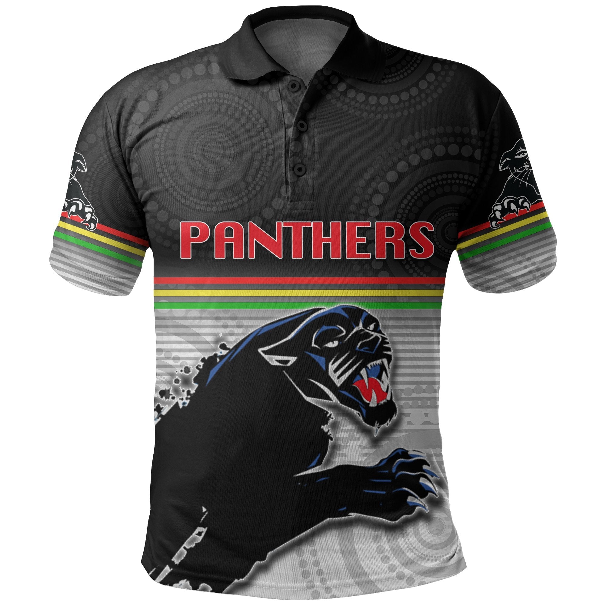 custom-personalisedpanthers-aboriginal-polo-shirt-simple-style