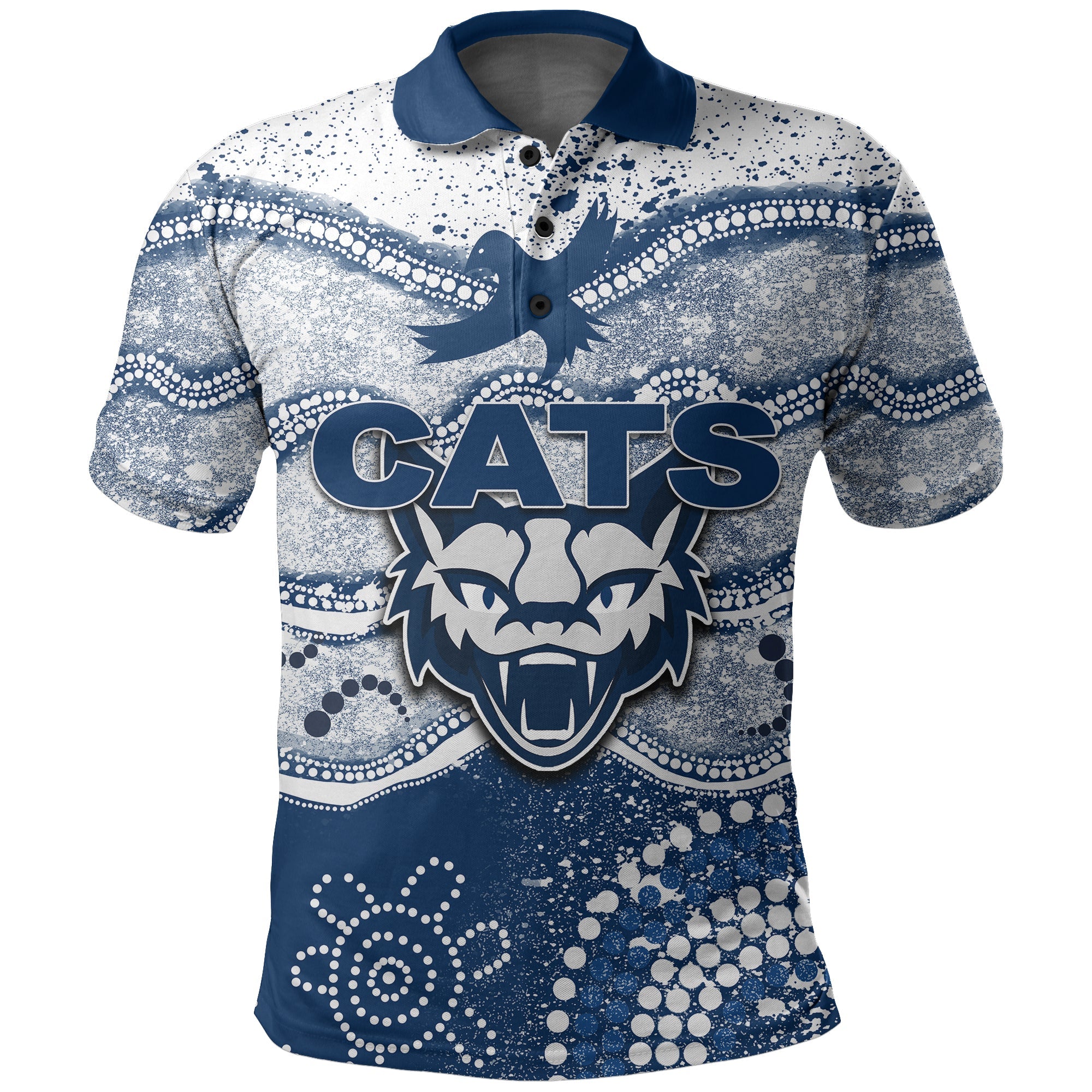 custom-personalised-cats-polo-shirt-aboriginal-grunge-style
