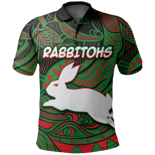 custom-personalised-south-sydney-rabbitohs-polo-shirt-tribal-style