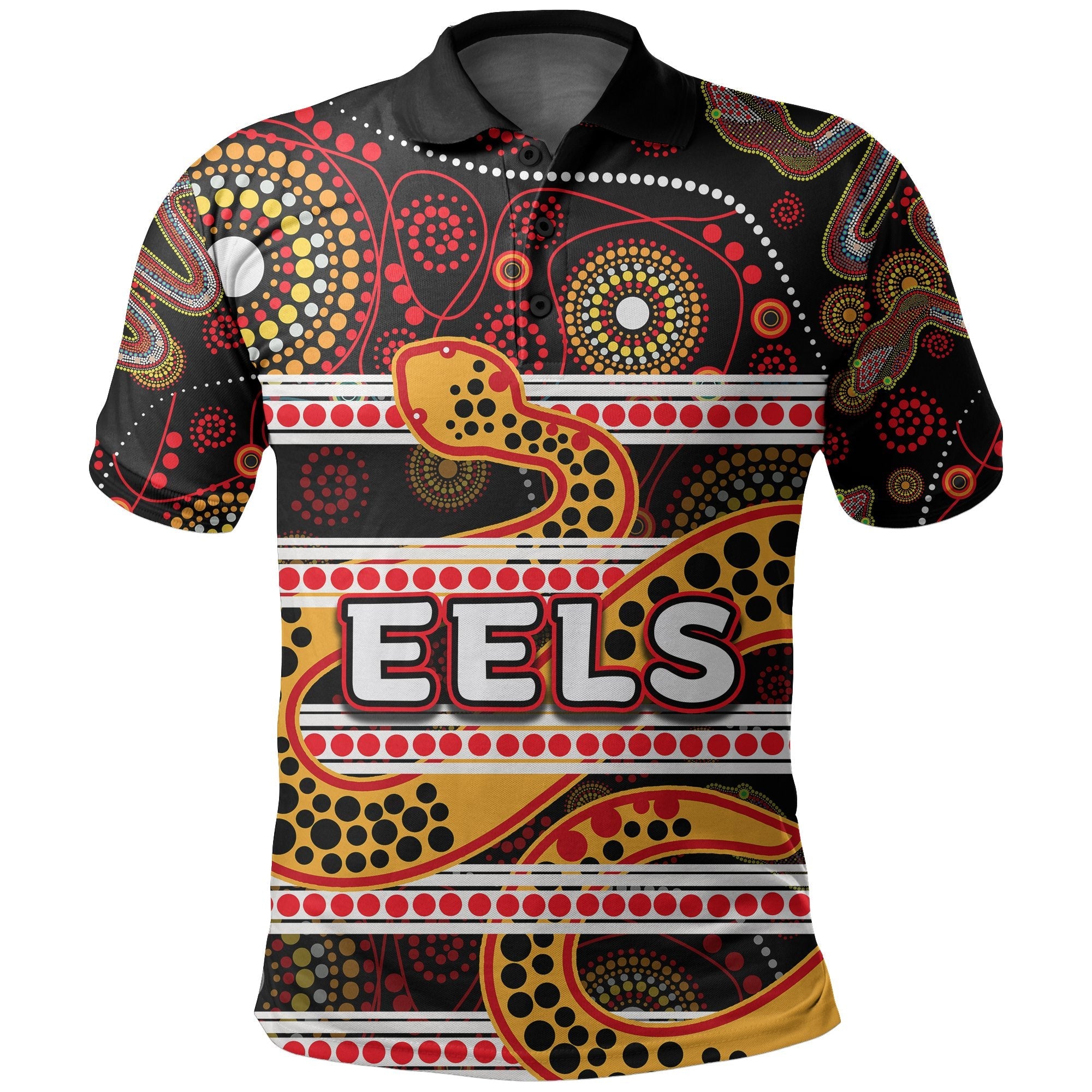 custom-personalised-parramatta-eels-polo-shirt-aboriginal-tribal-style-black