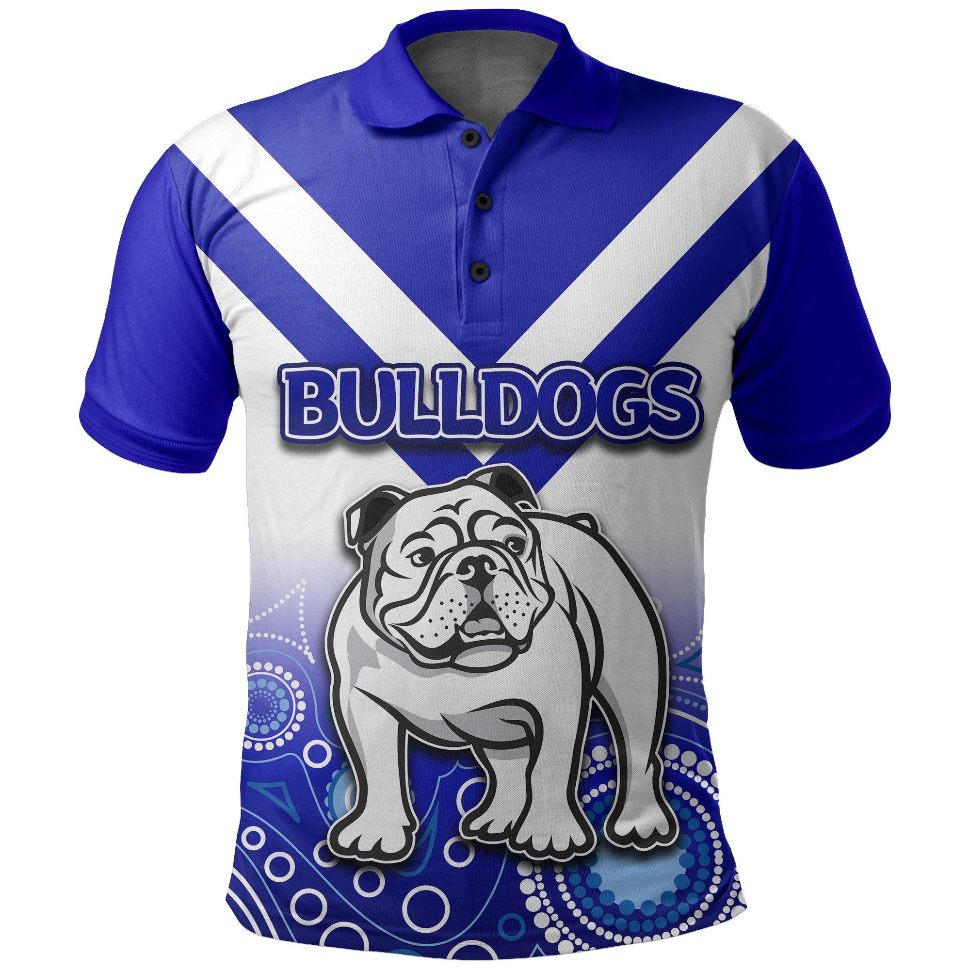 custom-personalised-bulldogs-polo-shirt-aboriginal-simple