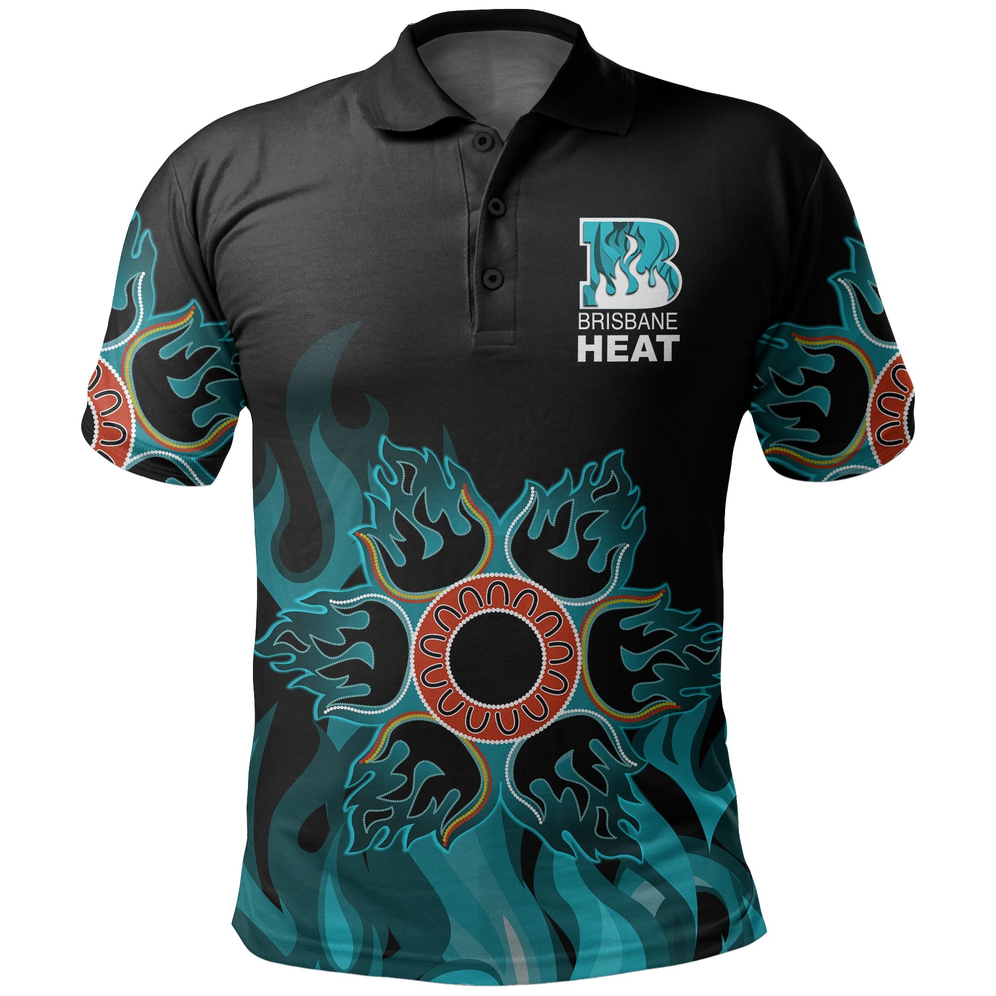 (Custom Personalised And Number) Brisbane Heat Polo Shirt Cricket Simple Style