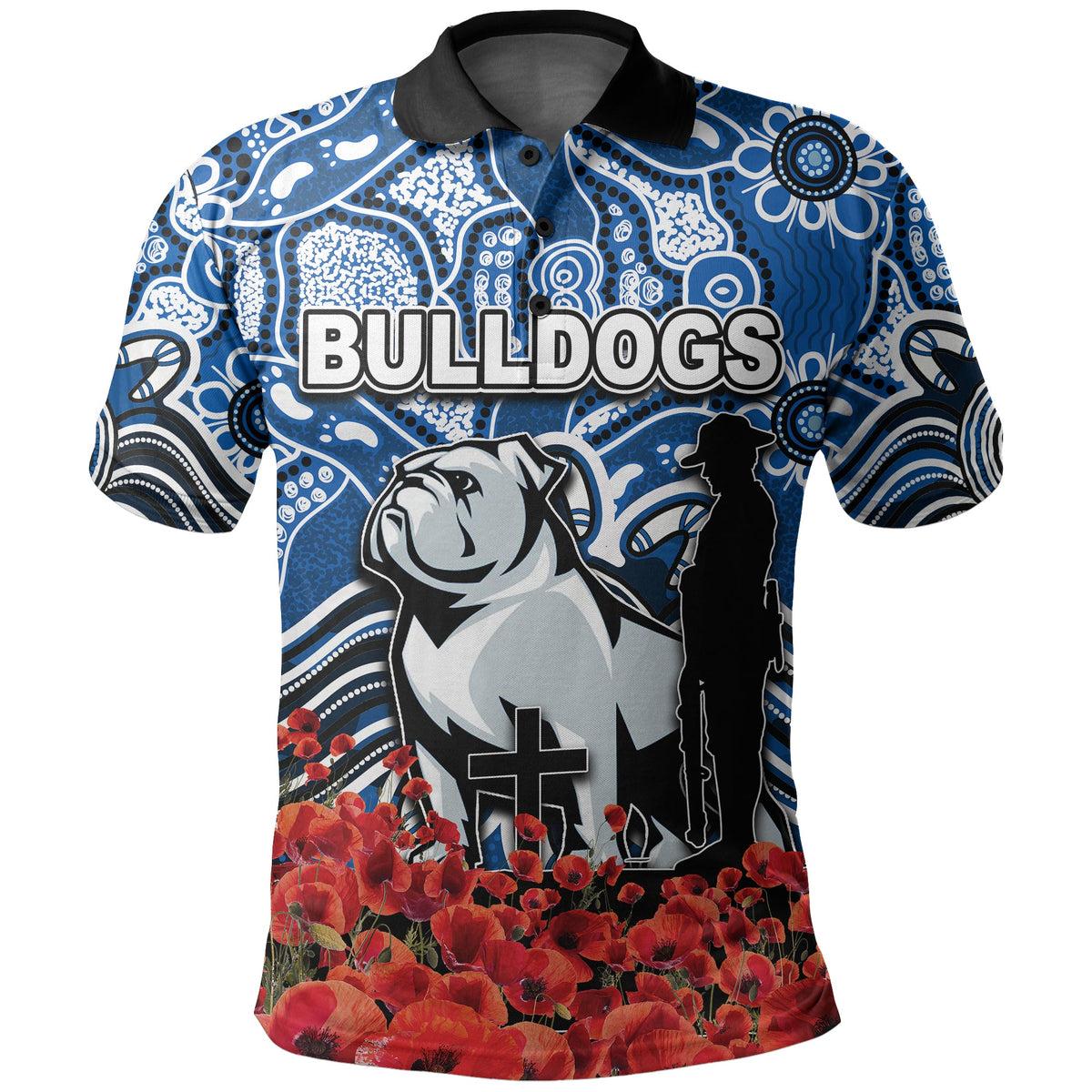 canterbury-bankstown-bulldogs-polo-shirt-anzac-day-poppy-flowers-with-aboriginal
