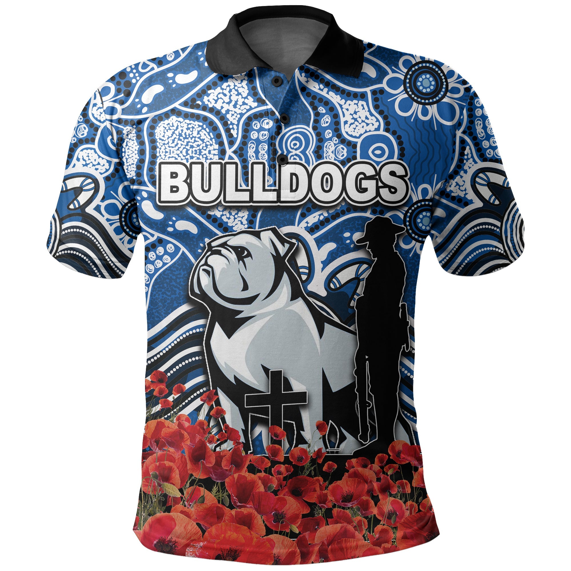 canterbury-bankstown-bulldogs-polo-shirt-anzac-day-poppy-flowers-with-aboriginal
