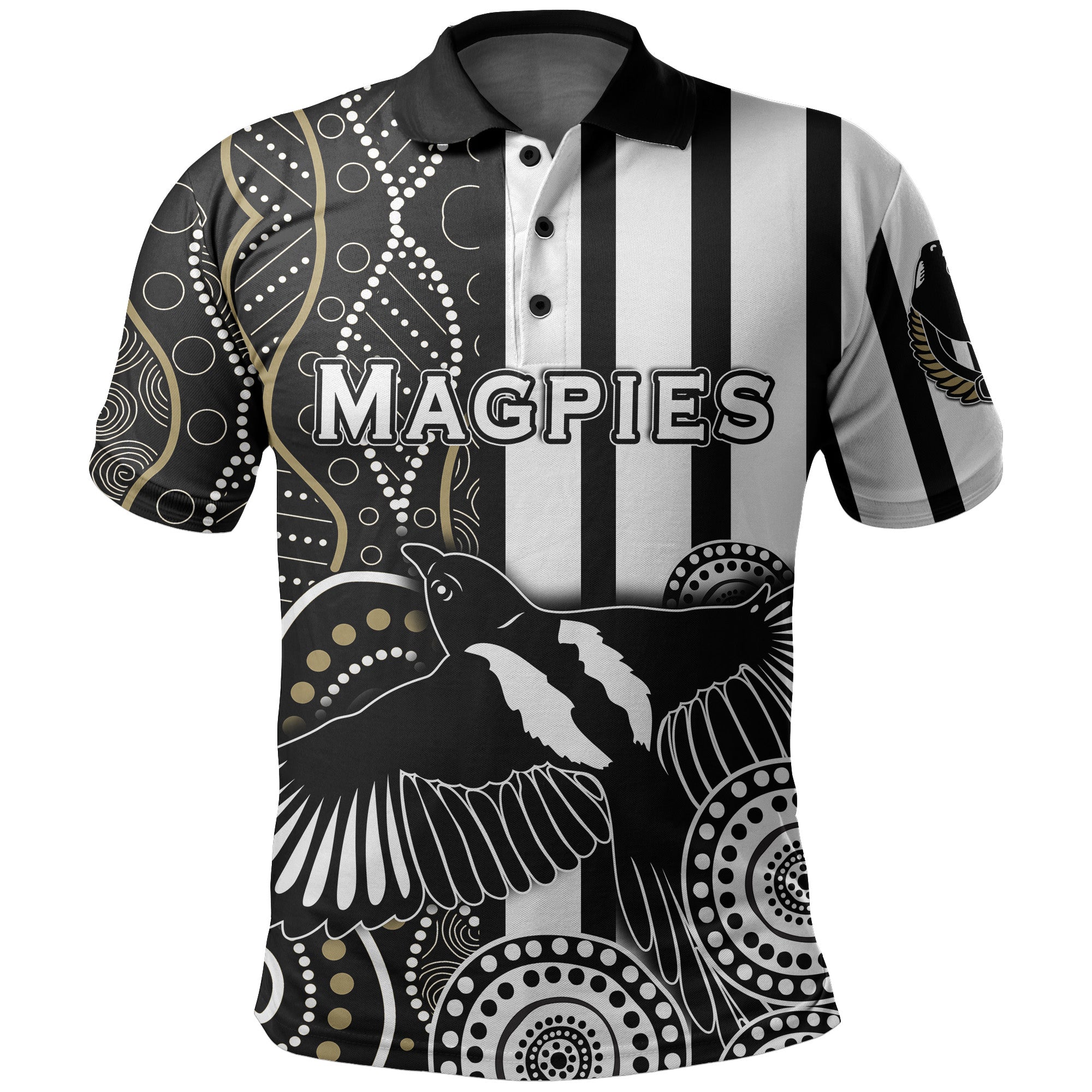 custom-personalised-magpies-indigenous-polo-shirt