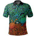 custom-personalised-aboriginal-circles-polo-shirt-turtle