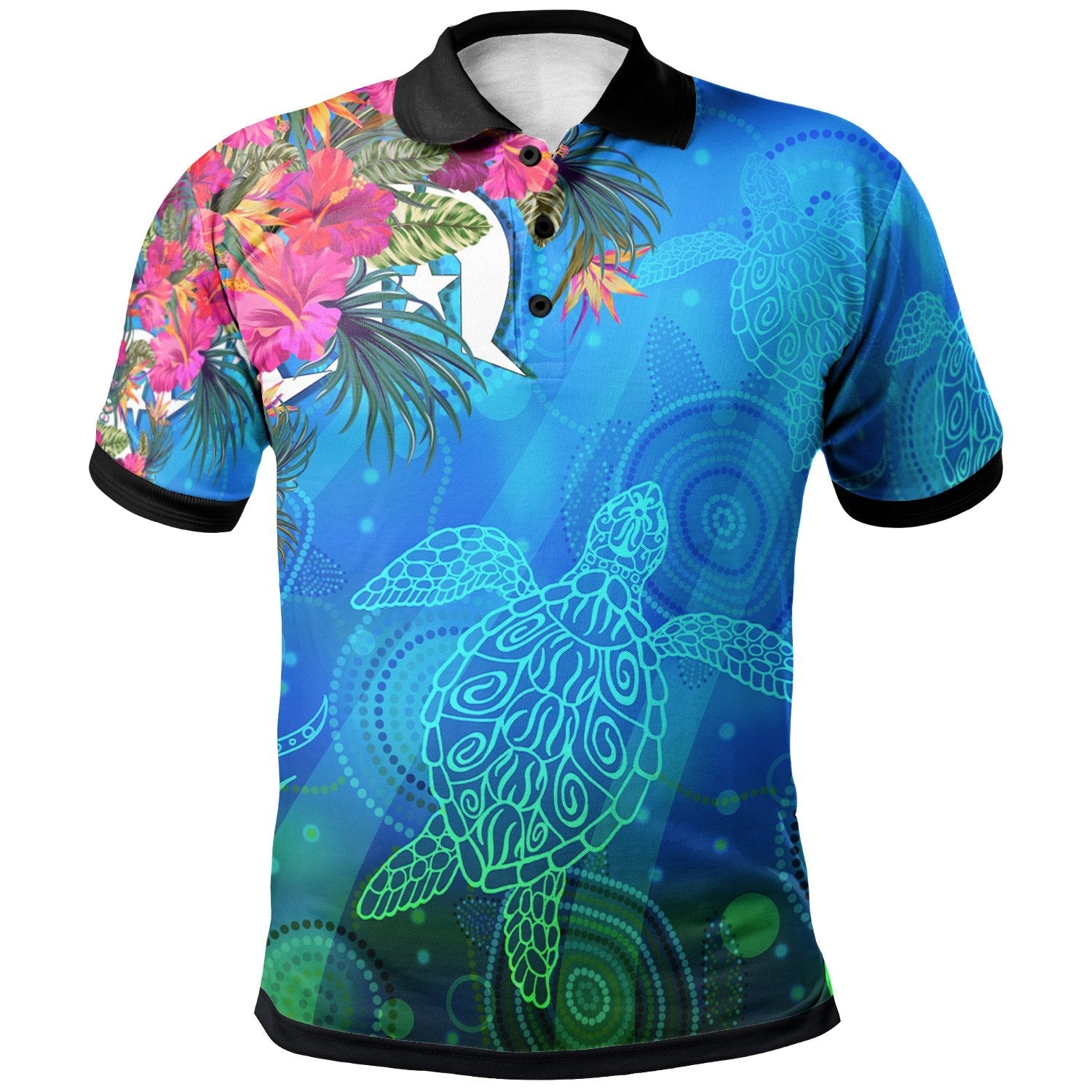 polo-torres-strait-blue-sea-with-hibiscus