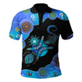 Aboriginal NAIDOC Week Blue Turtle Lizard Polo Shirts