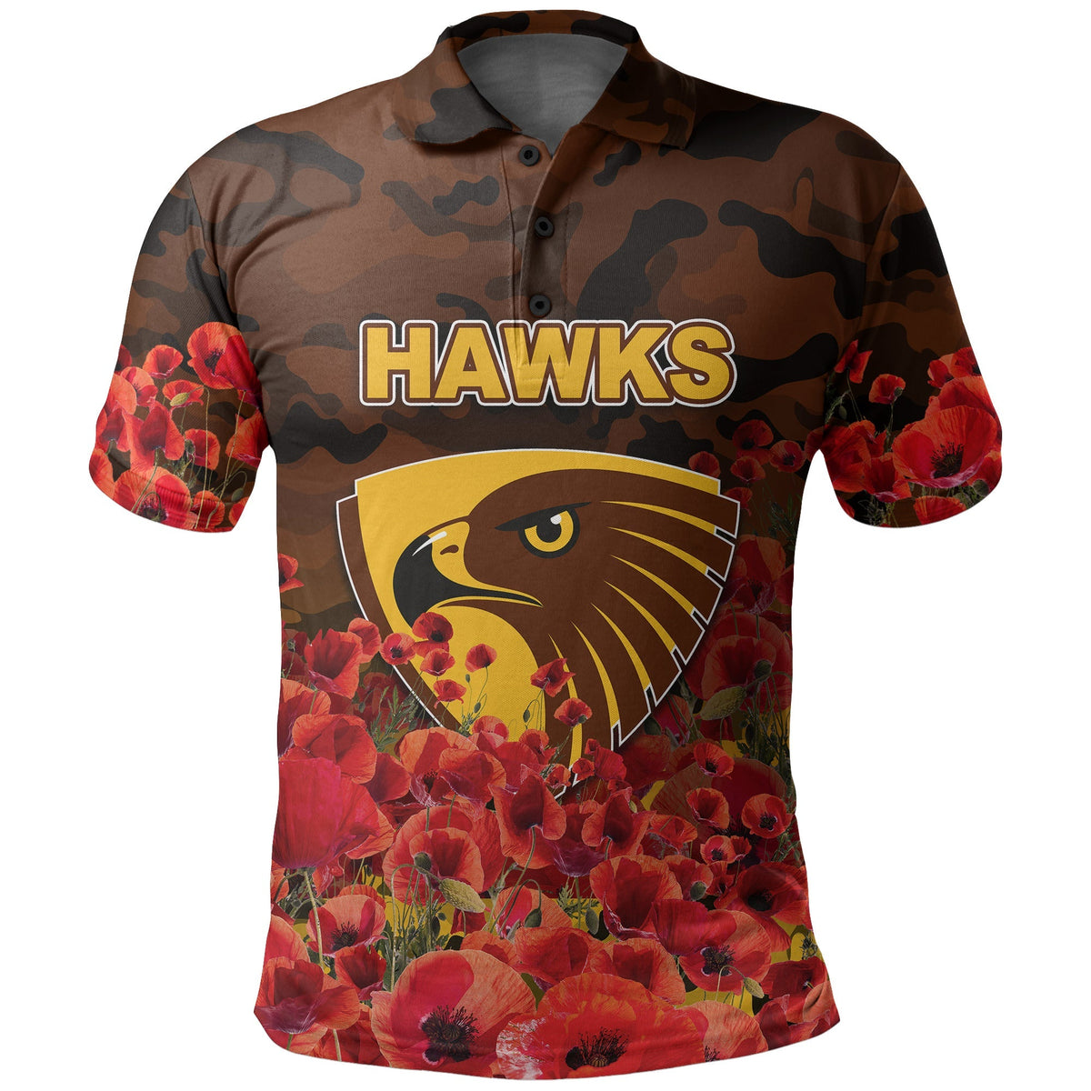 anzac-day-hawks-polo-shirt-poppy-flowers-with-army-patterns