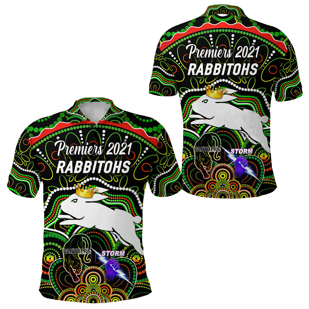 south-sydney-rabbitohs-polo-shirt-2021-indigenous-premiers-the-king-black