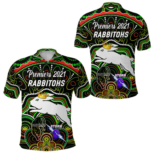 south-sydney-rabbitohs-polo-shirt-2021-indigenous-premiers-the-king-black
