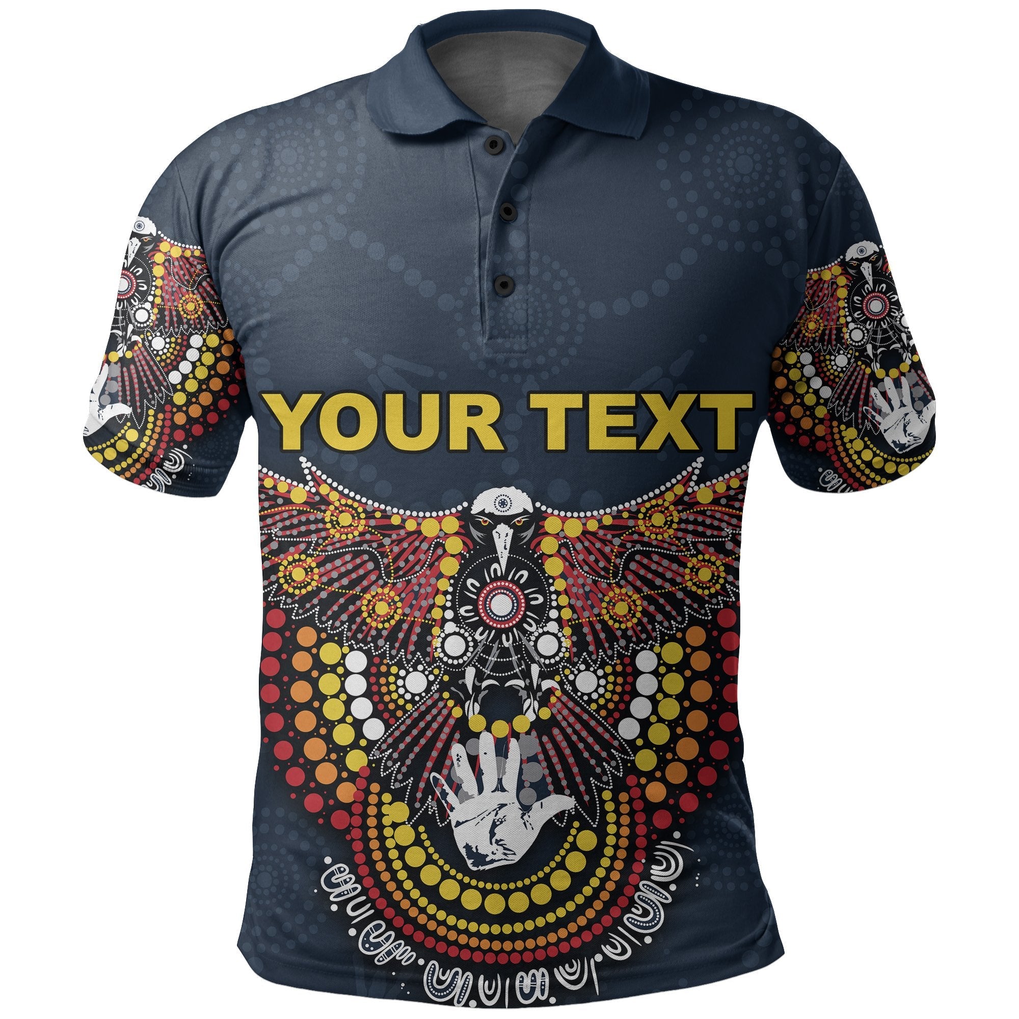 custom-personalised-adelaide-aboriginal-crows-polo-shirt