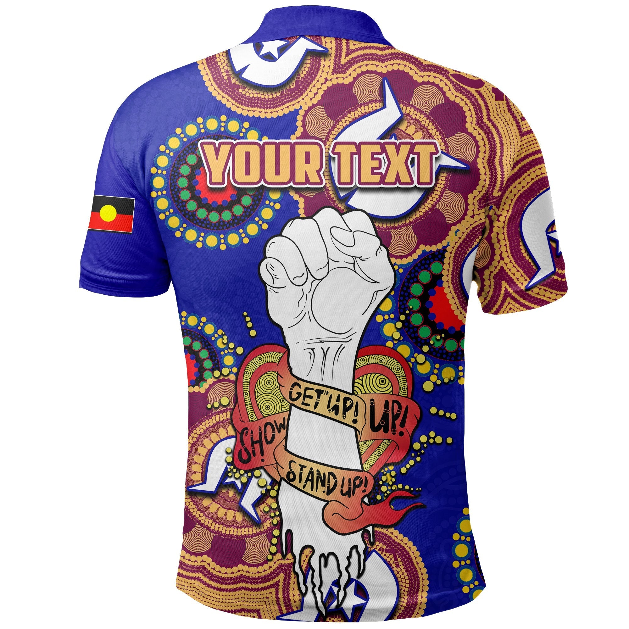 custom-personalised-lions-australian-football-polo-shirt-naidoc-week-2022-lets-fight-together