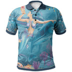 polo-shirt-australia-beautiful-mermaid-with-dolphin