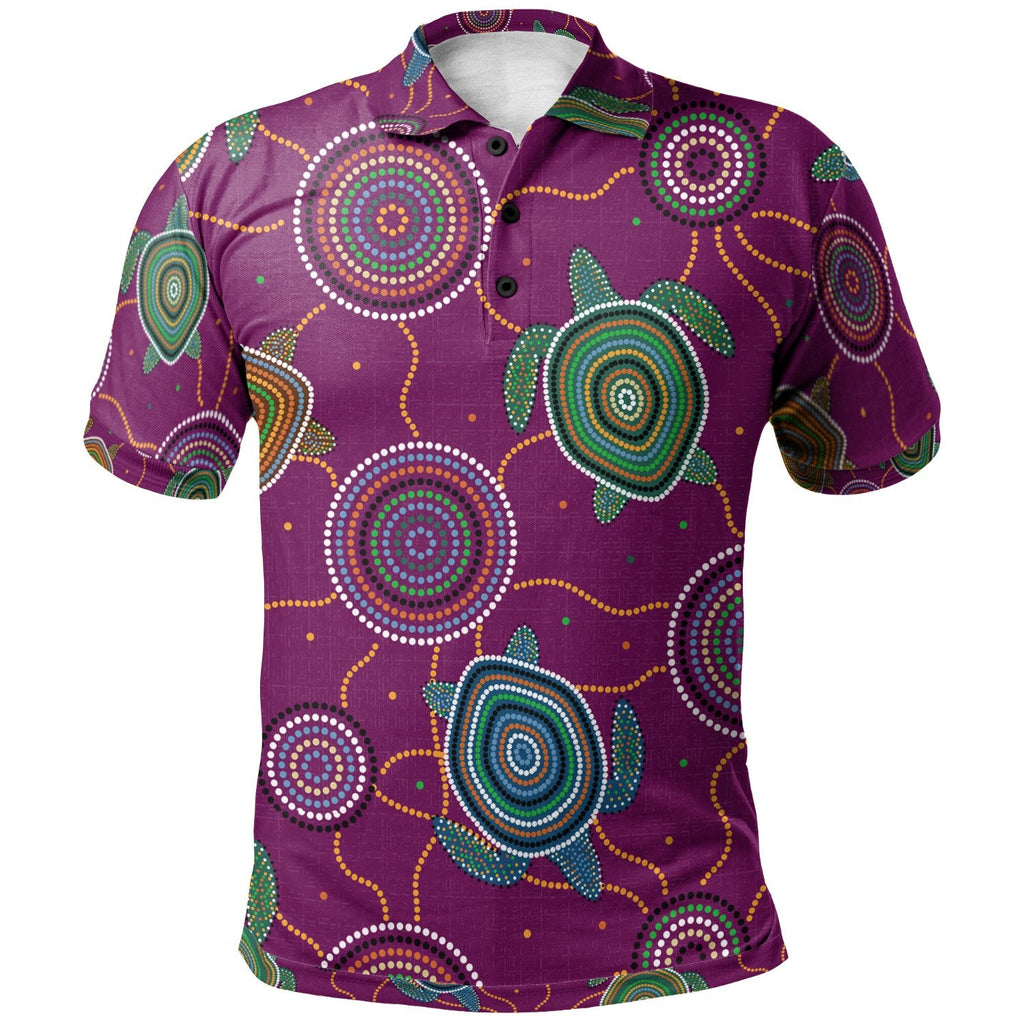 polo-aboriginal-turtle-purple-australia-dot-patterns