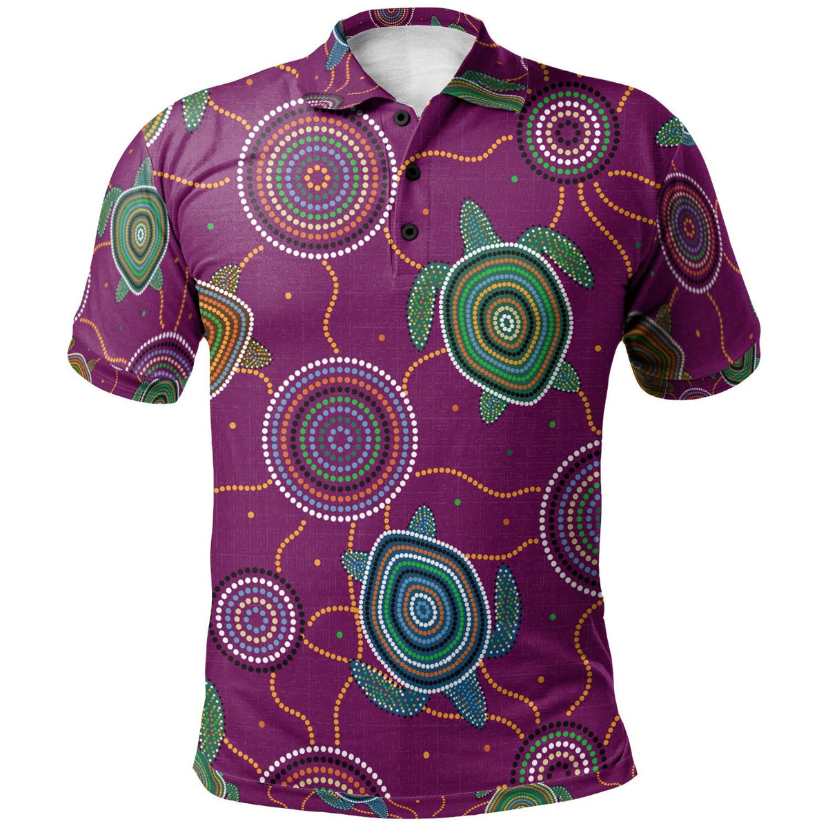 polo-aboriginal-turtle-purple-australia-dot-patterns