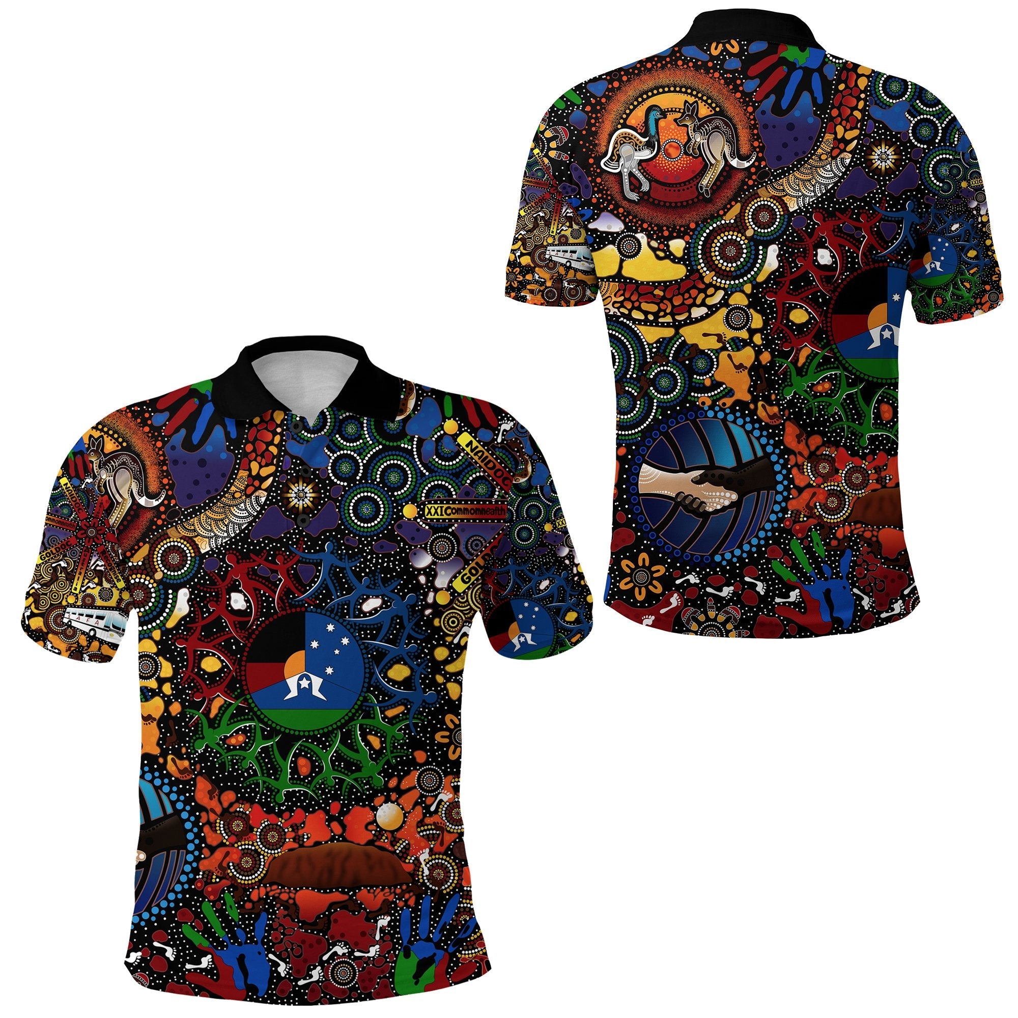 australia-naidoc-week-2021-polo-shirt-indigenous-be-proud