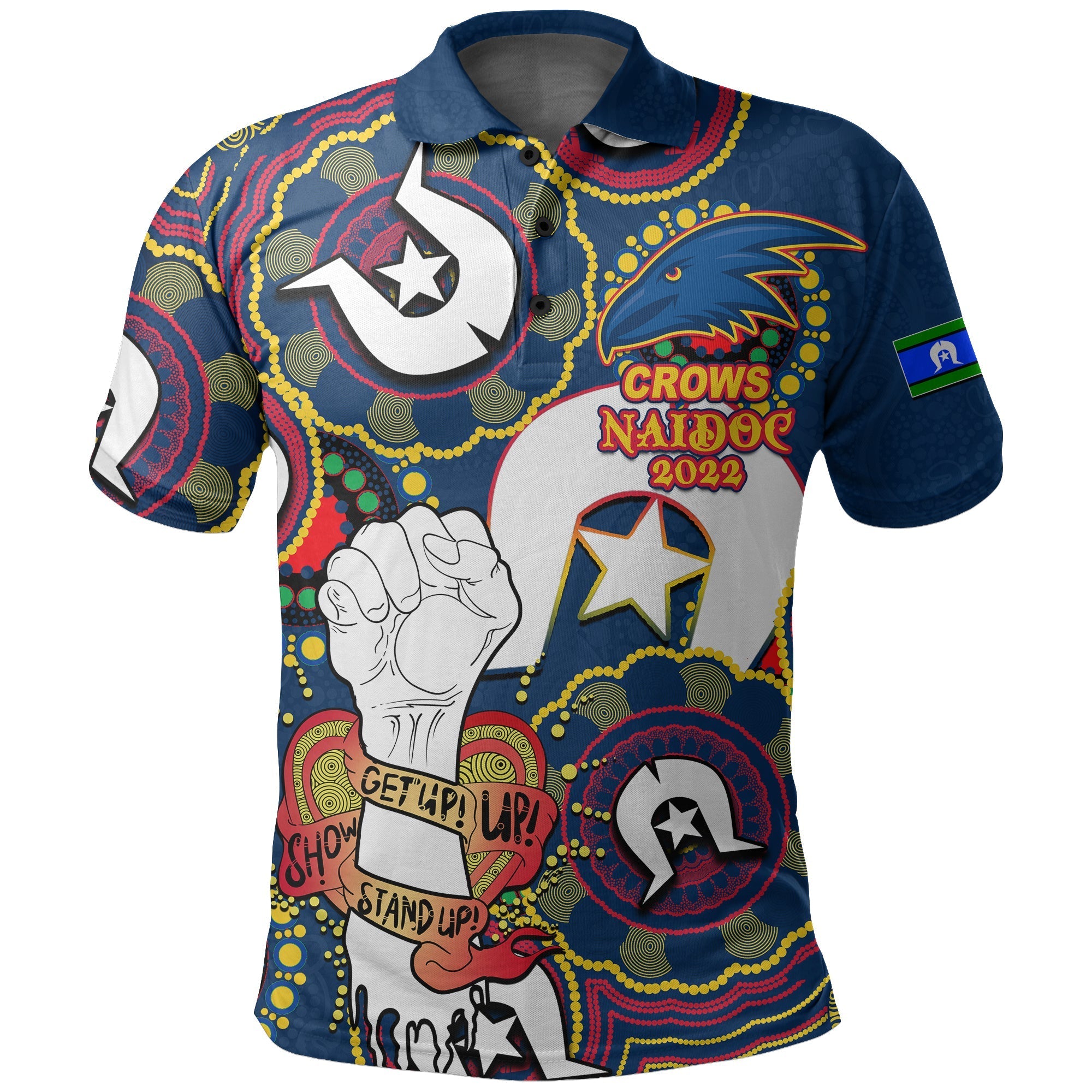 custom-personalised-crows-australian-football-polo-shirt-naidoc-week-2022-lets-fight-together-no1