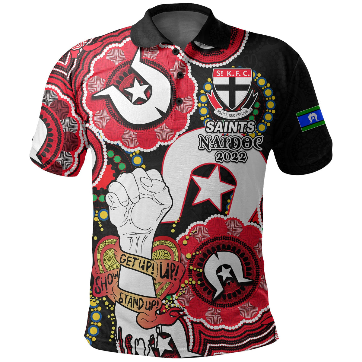 custom-personalised-saints-australian-football-polo-shirt-naidoc-week-2022-lets-fight-together