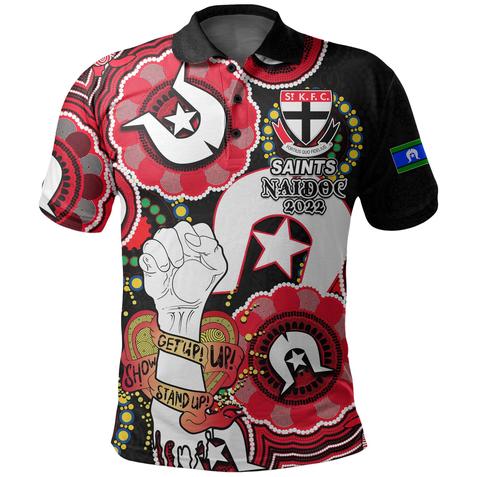 custom-personalised-saints-australian-football-polo-shirt-naidoc-week-2022-lets-fight-together