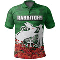 south-sydney-rabbitohs-polo-shirt-anzac-day-poppy-flowers-with-army-patterns