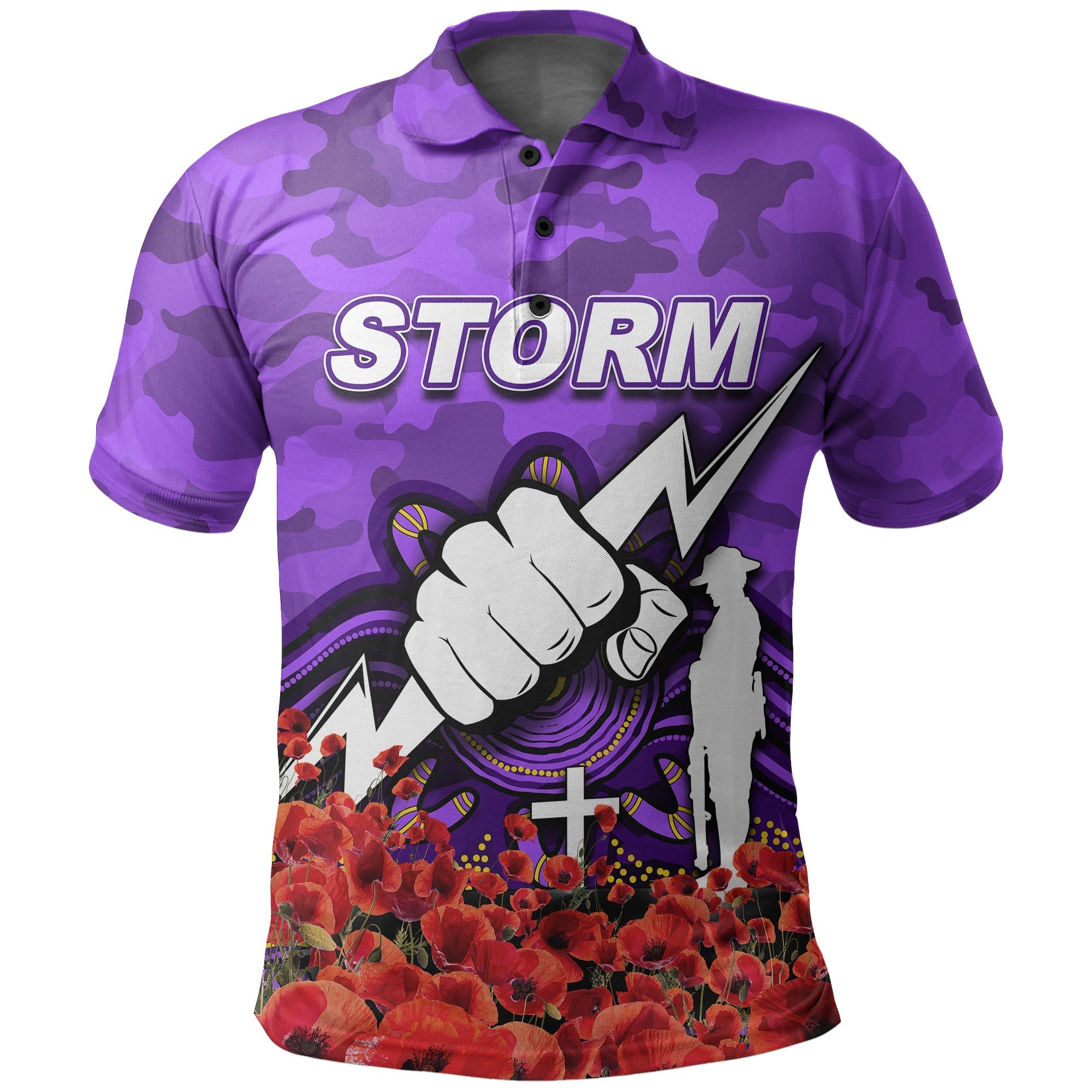 melbourne-storm-polo-shirt-anzac-day-poppy-flowers-with-army-patterns
