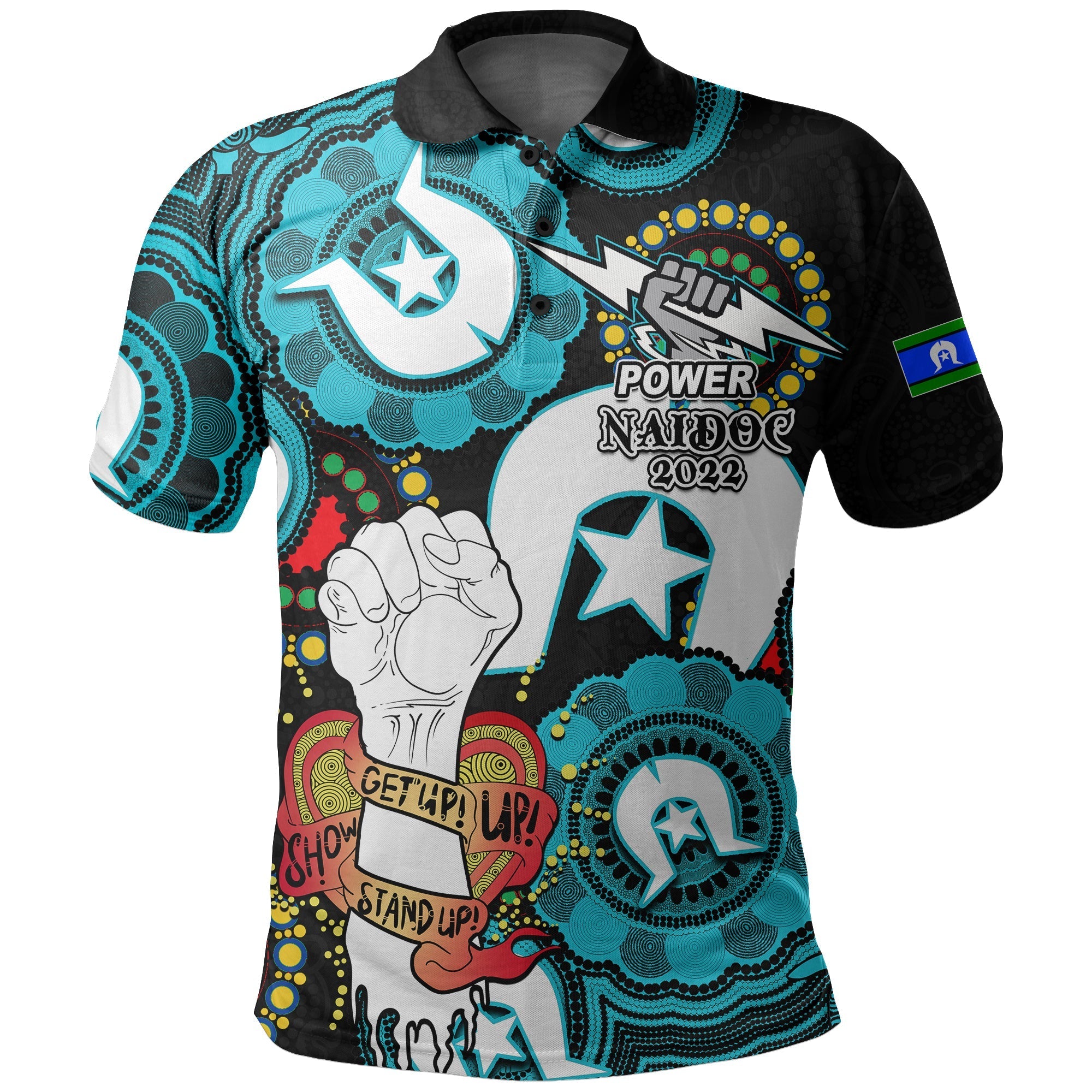 custom-personalised-power-australian-football-polo-shirt-naidoc-week-2022-lets-fight-together