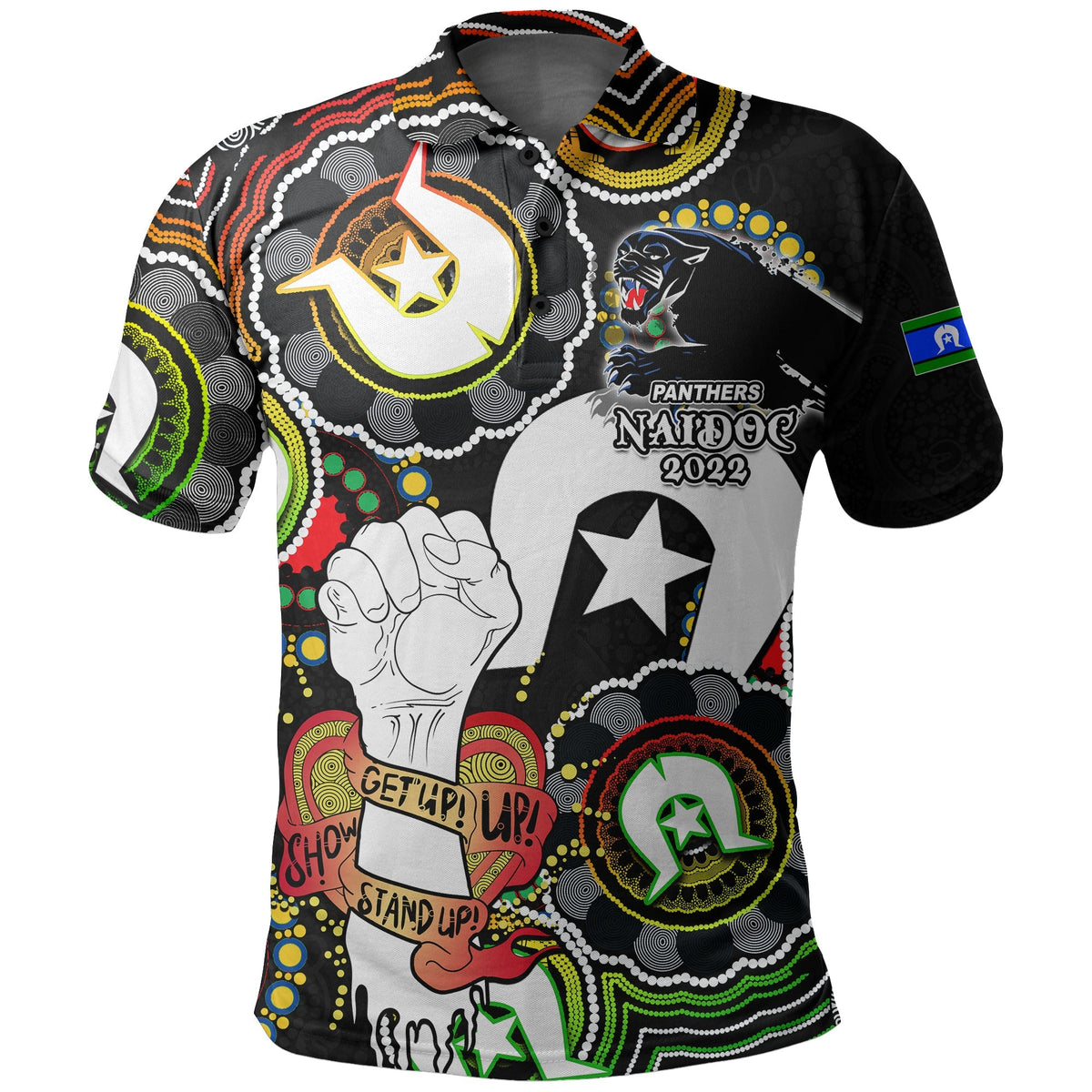 custom-personalised-panthers-rugby-naidoc-week-2022-polo-shirt-lets-fight-together
