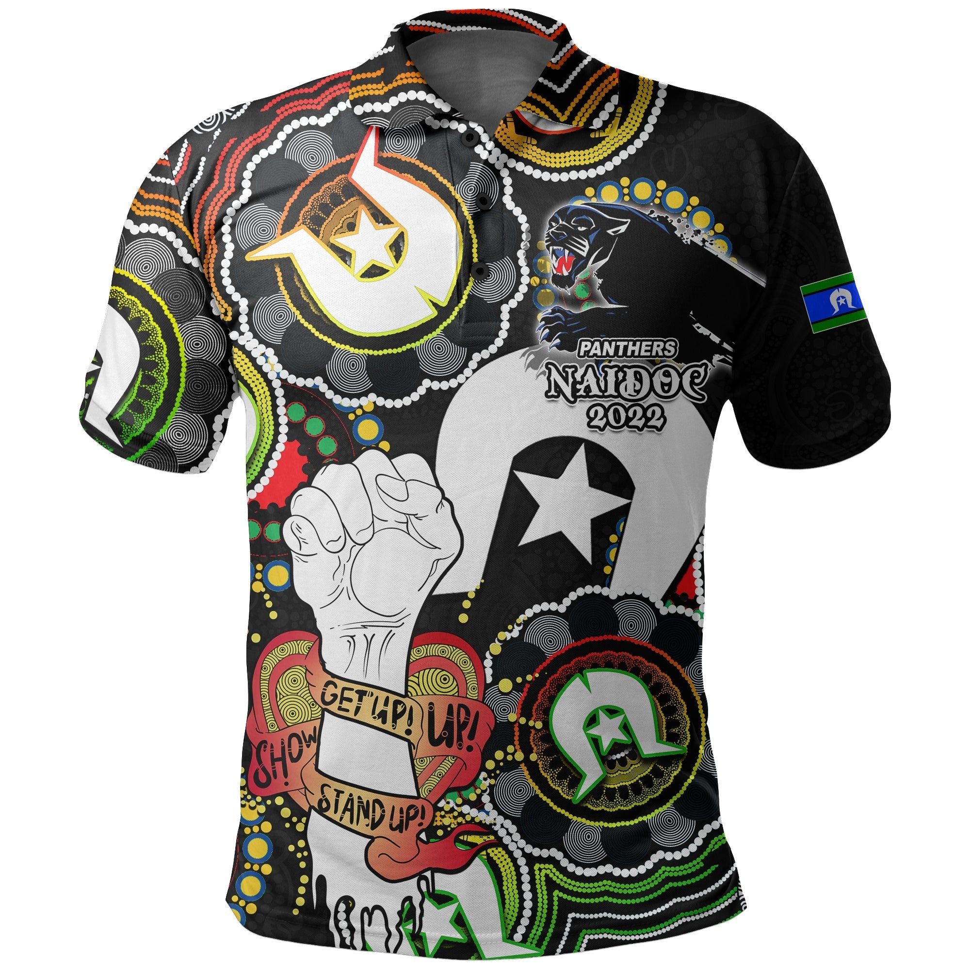 custom-personalised-panthers-rugby-naidoc-week-2022-polo-shirt-lets-fight-together