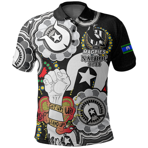 custom-personalised-magpies-australian-football-polo-shirt-naidoc-week-2022-lets-fight-together
