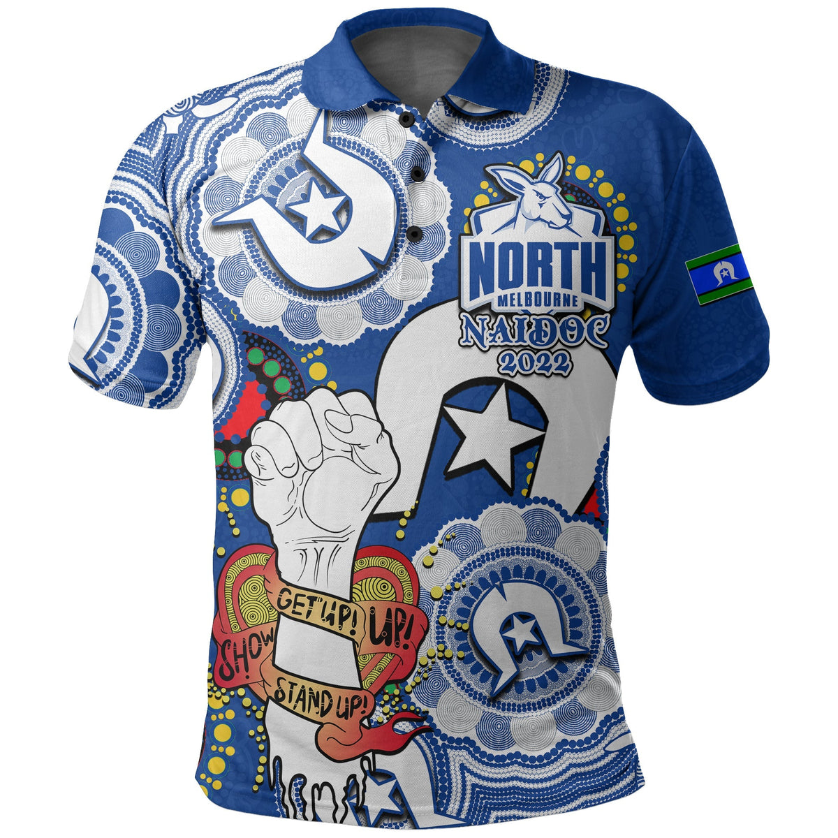 custom-personalised-kangaroos-australian-football-polo-shirt-naidoc-week-2022-lets-fight-together