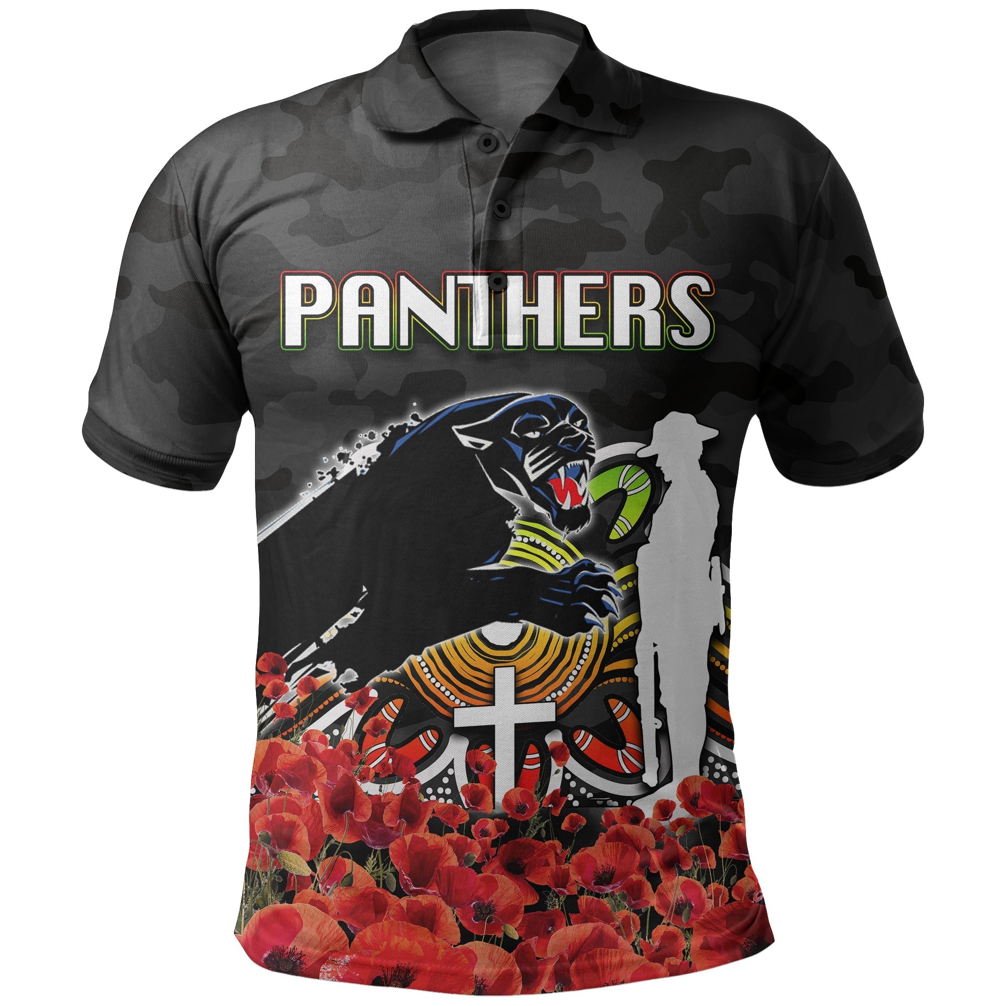 penrith-panthers-polo-shirt-anzac-day-poppy-flowers-with-army-patterns