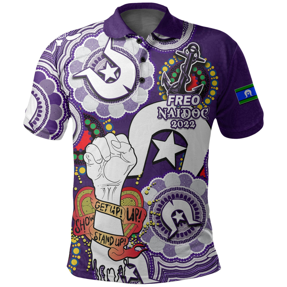 custom-personalised-freo-australian-football-polo-shirt-naidoc-week-2022-lets-fight-together