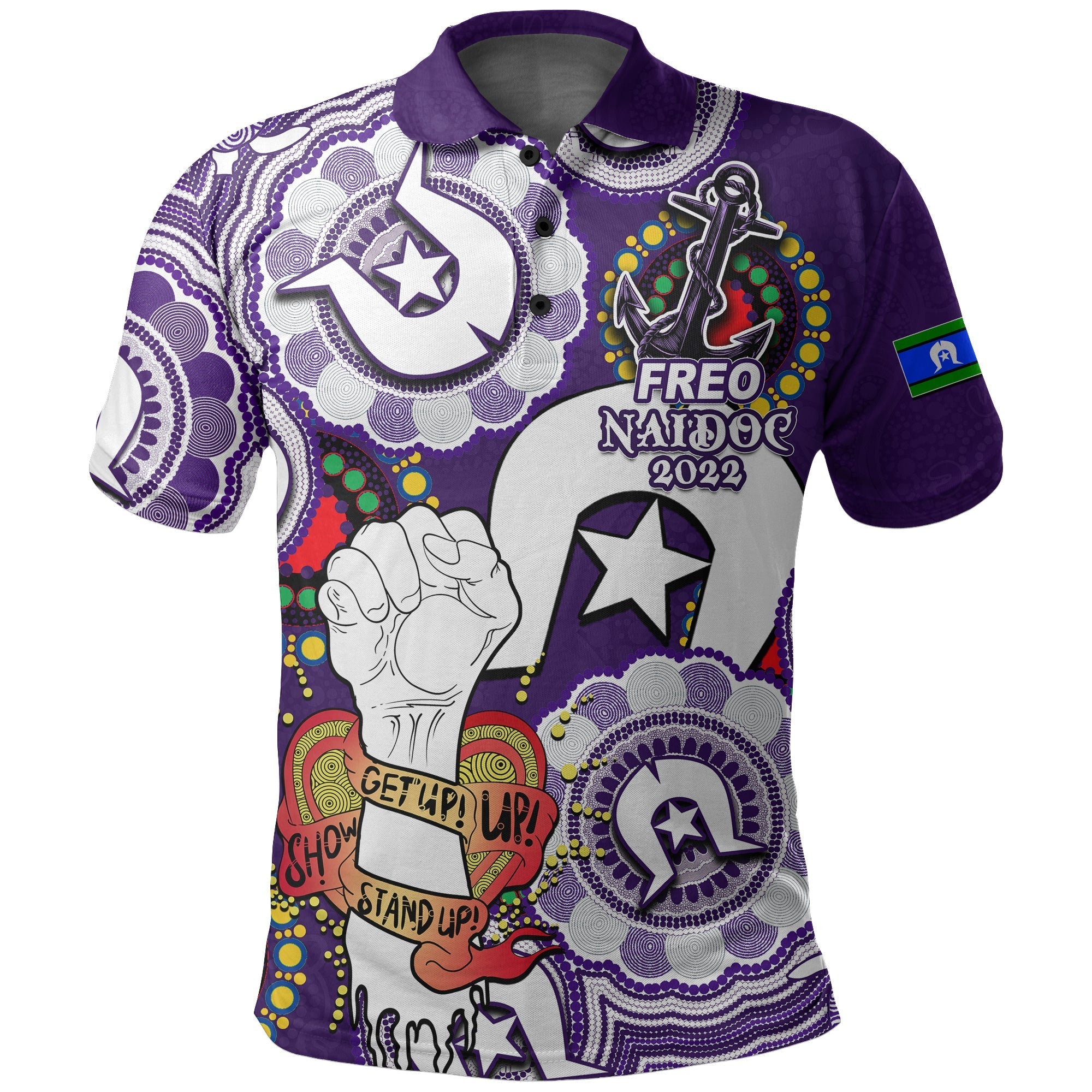 custom-personalised-freo-australian-football-polo-shirt-naidoc-week-2022-lets-fight-together