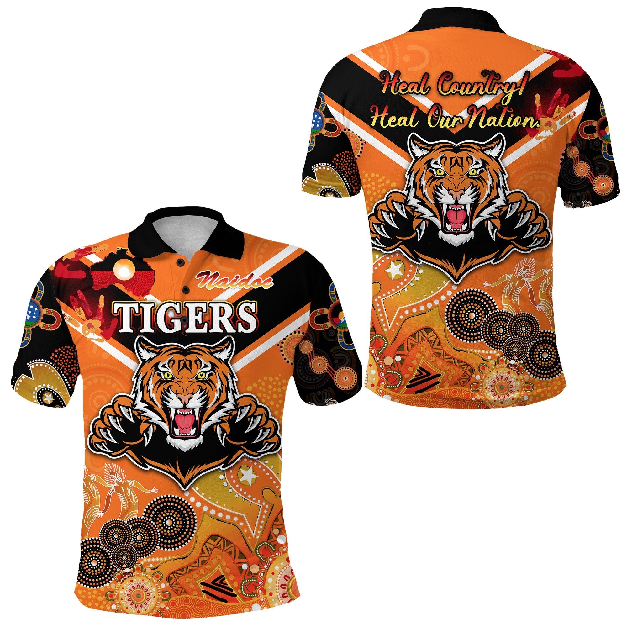 wests-polo-shirt-tigers-indigenous-naidoc-heal-country-heal-our-nation-orange-no-1