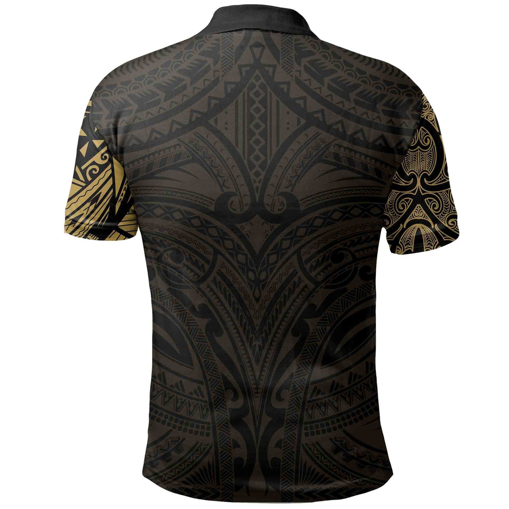 new-zealand-polo-shirt-maori-polynesian-tattoo-gold