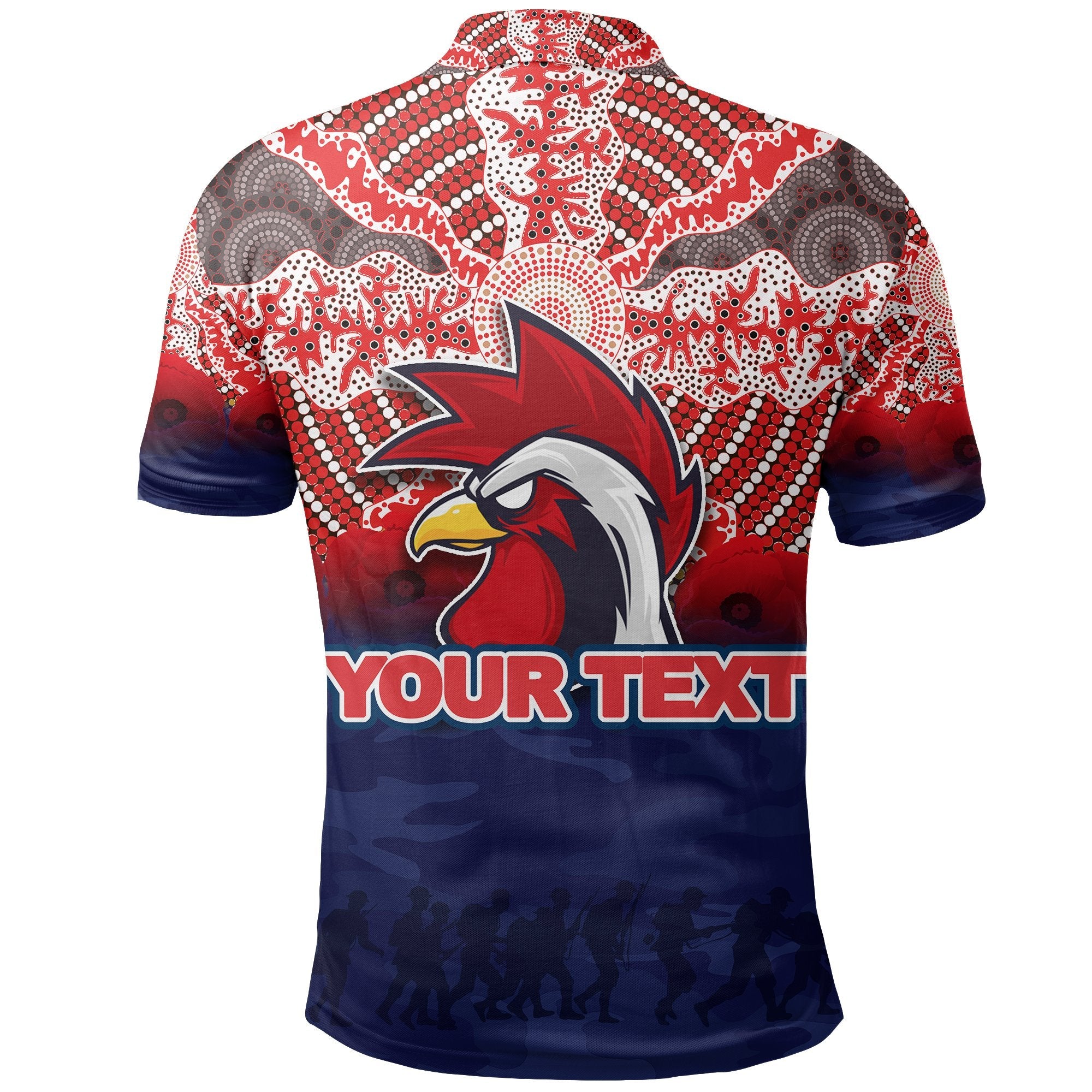 custom-personalisedroosters-polo-shirt-anzac-day-aboriginal