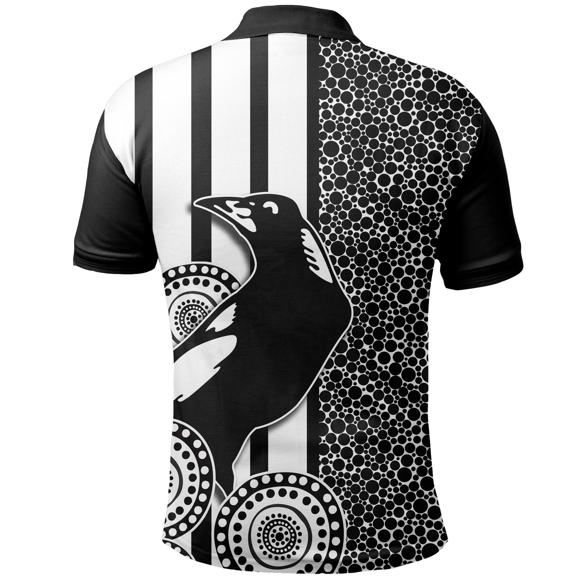 magpies-polo-shirt-aboriginal-dot-black