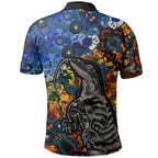 Aboriginal Lizard Polo Shirt - PALYKU LT6