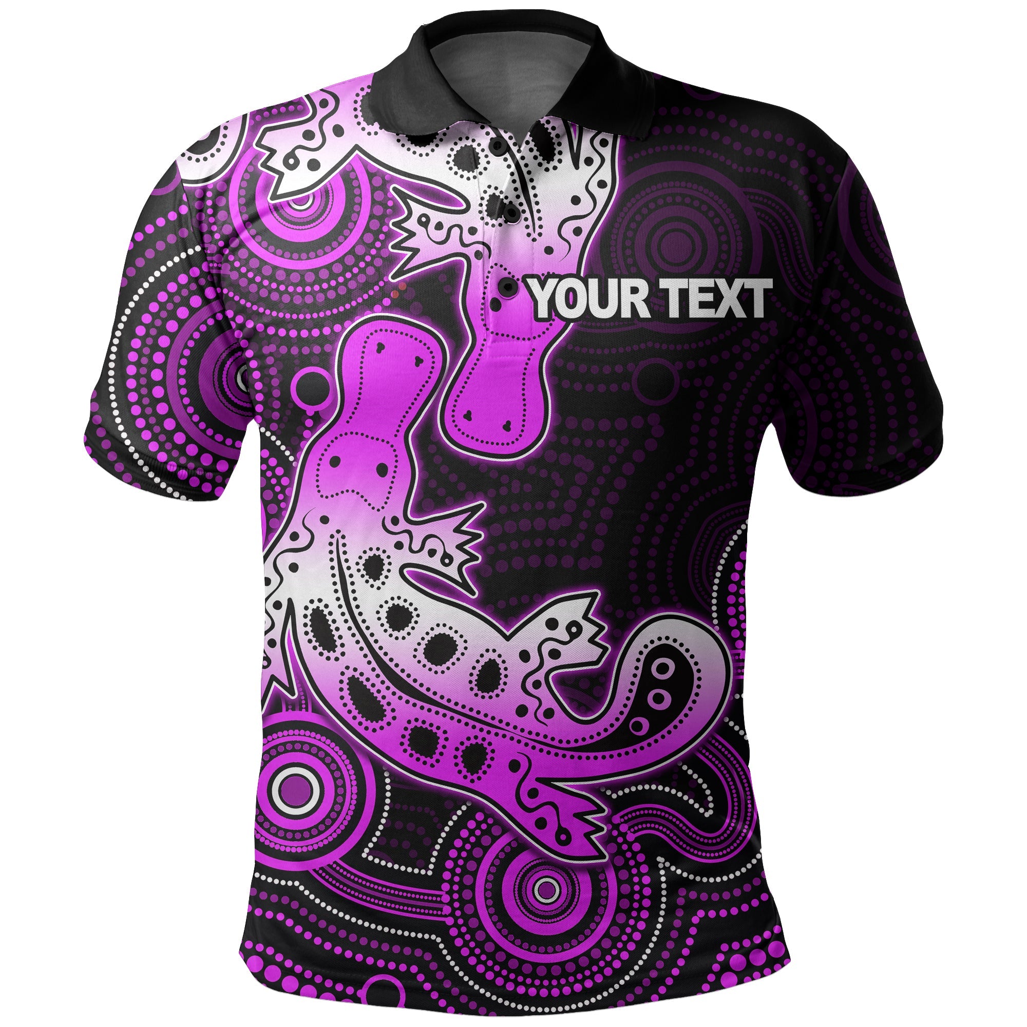 custom-personalisedaboriginal-platypus-polo-shirt-dot-patterns-style-no-1