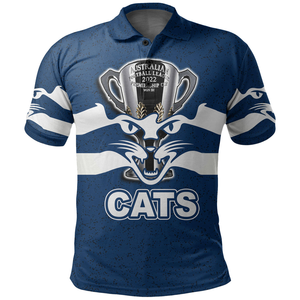 Australian Football League 2022 Premiership Geelong Cats Polo Shirt Blue Style