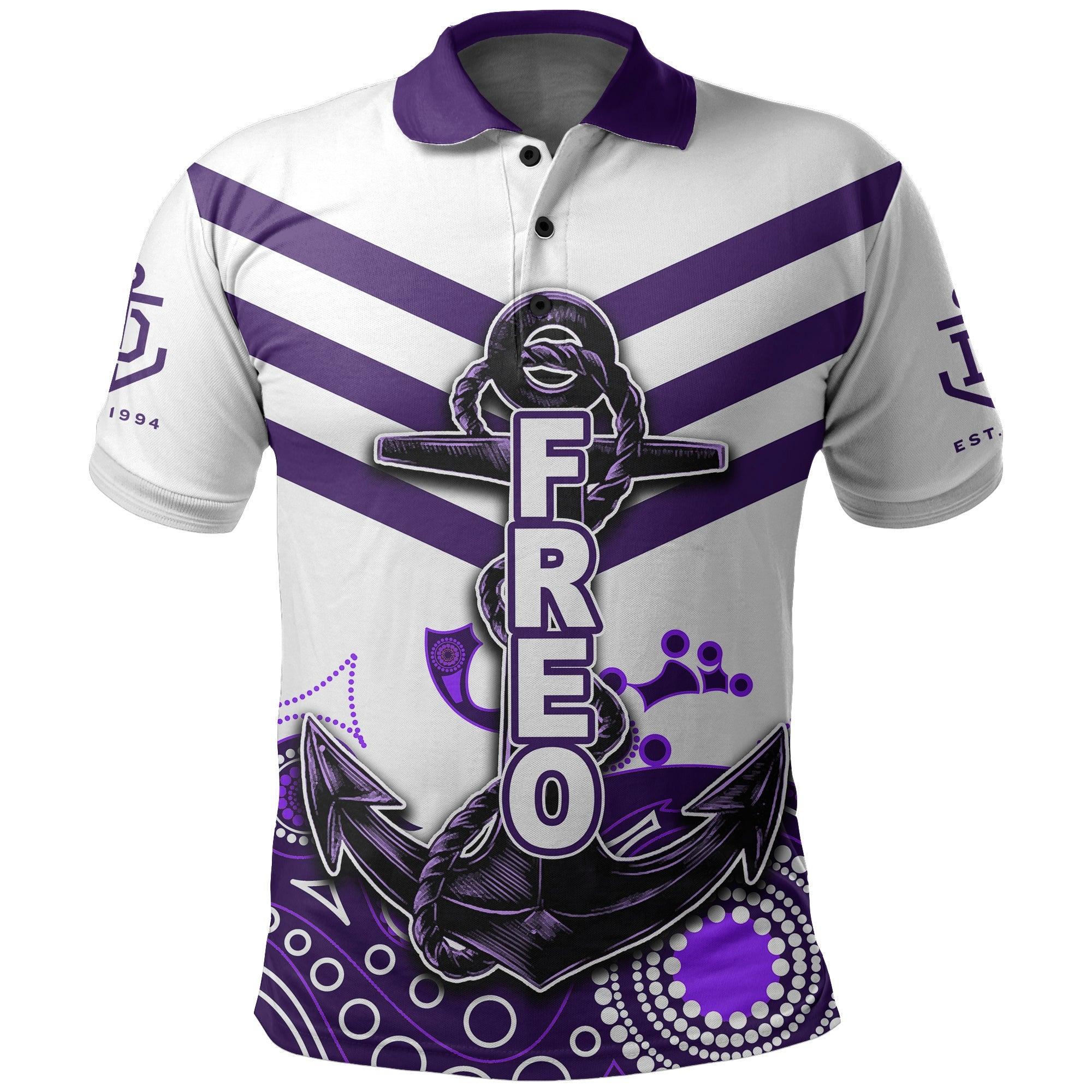 fremantle-polo-shirt-freo-aboriginal-simple-white-style