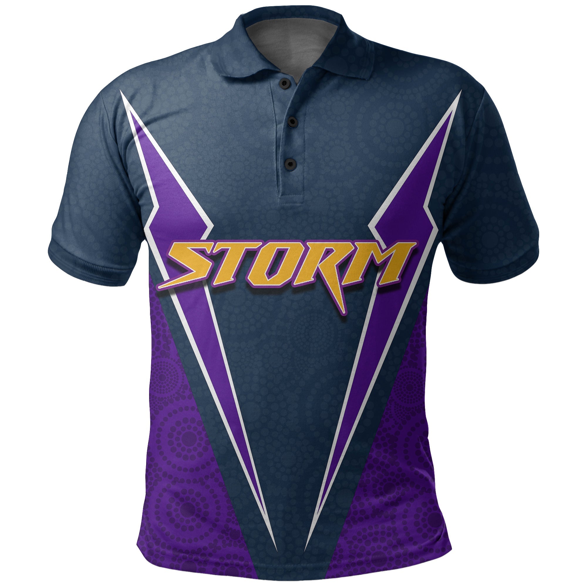 custom-personalisedmelbourne-storm-polo-shirt-aboriginal-dot-circles-patterns