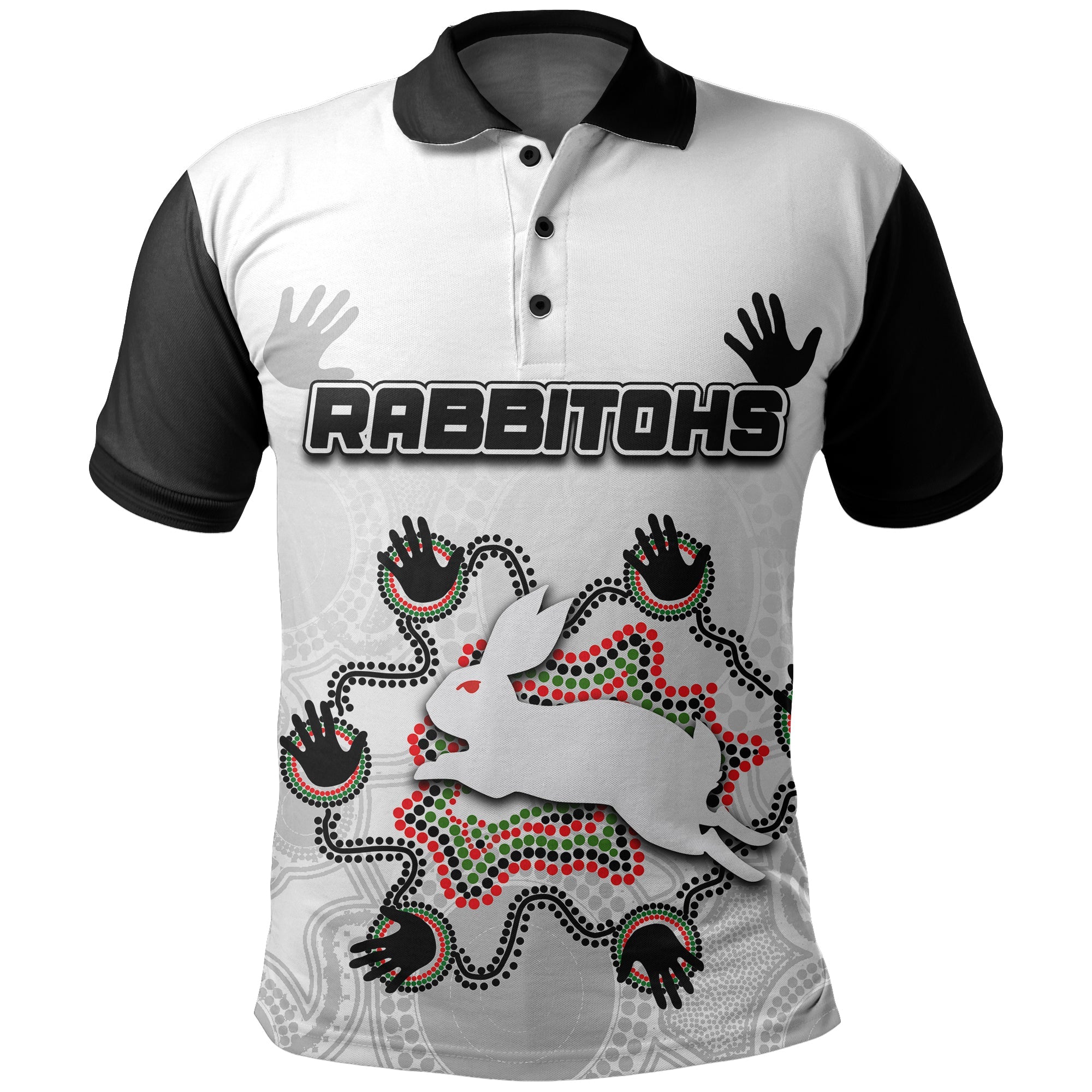 custom-personalised-south-sydney-rabbitohs-polo-shirt-aboriginal-hand
