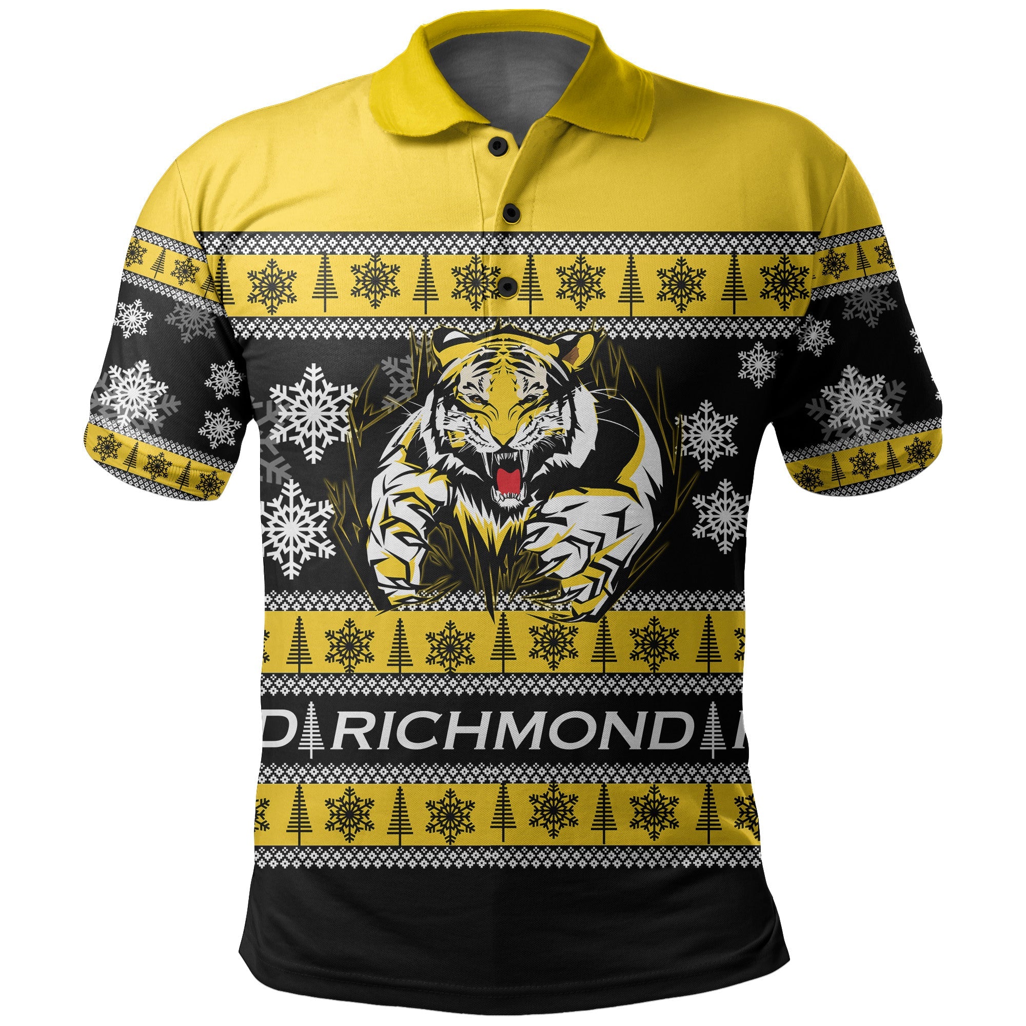 richmond-tigers-polo-shirt-christmas-2021-style